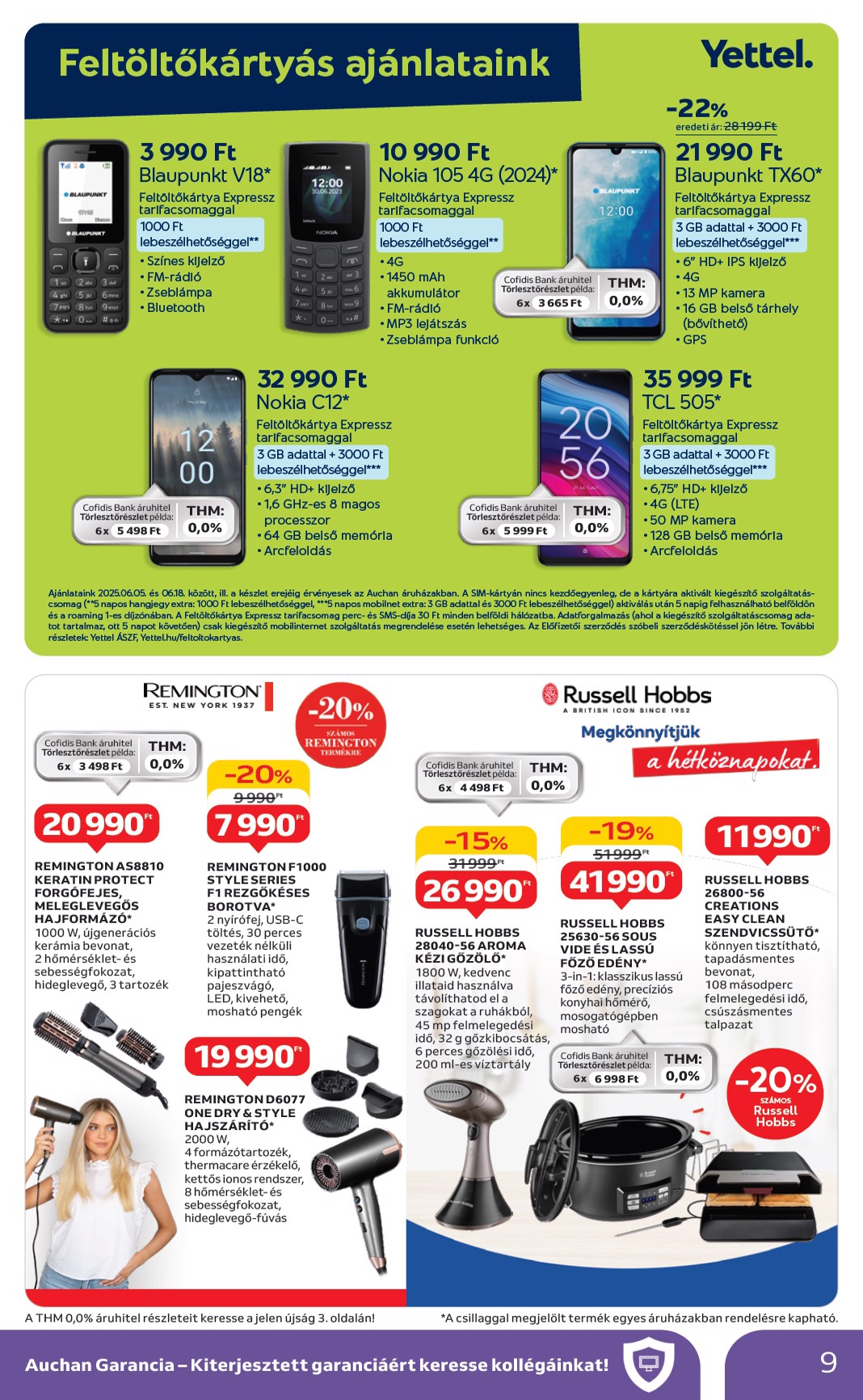 auchan - Auchan - Elektronikai termékek - Hipermarket akciós újság, érvényes 06.05. - 06.18. - page: 9