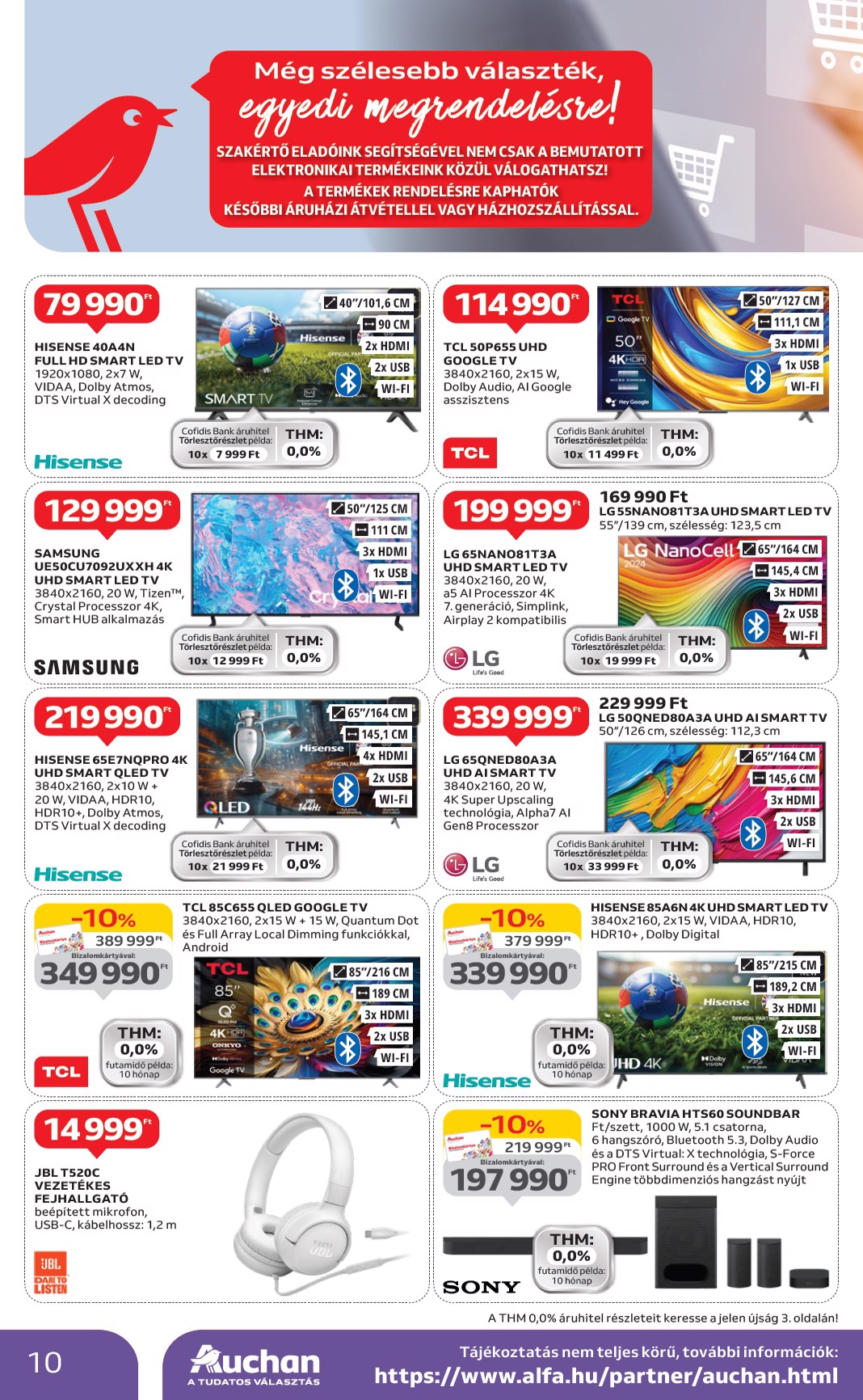 auchan - Auchan - Elektronikai termékek - Hipermarket akciós újság, érvényes 06.05. - 06.18. - page: 10