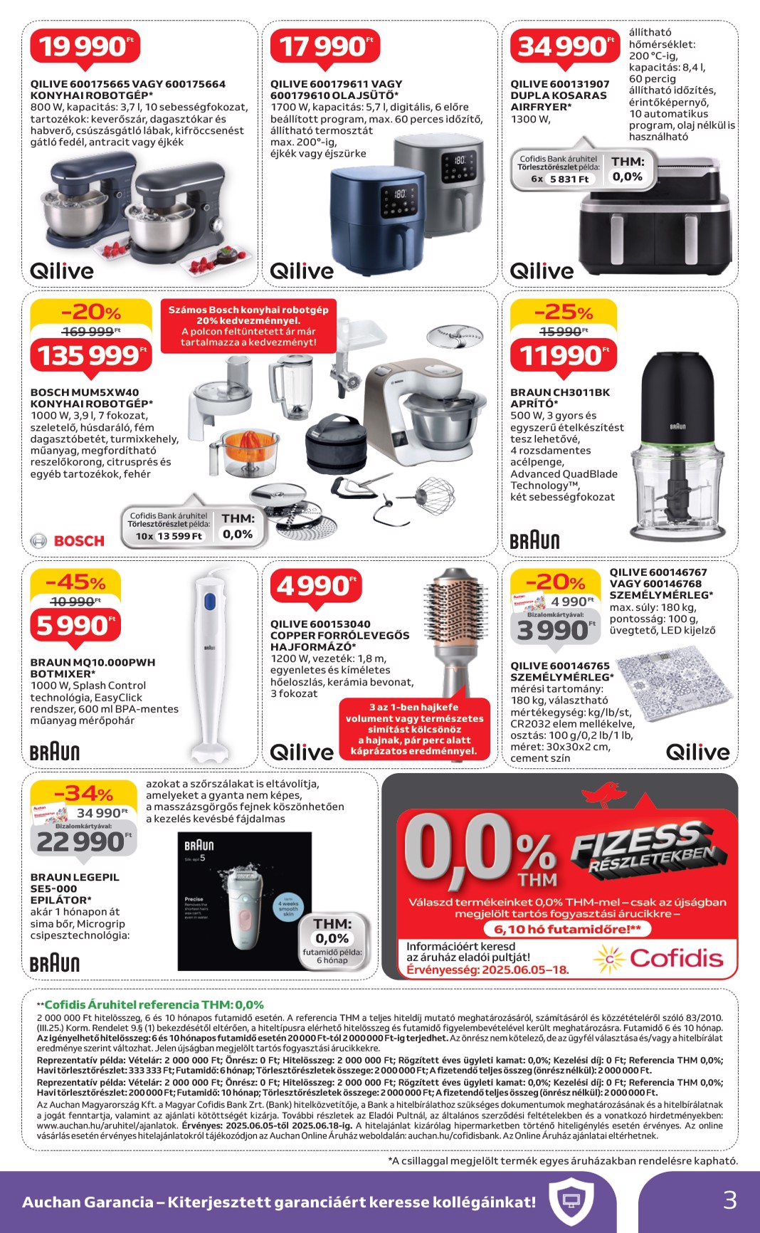 auchan - Auchan - Elektronikai termékek - Hipermarket akciós újság, érvényes 06.05. - 06.18. - page: 3