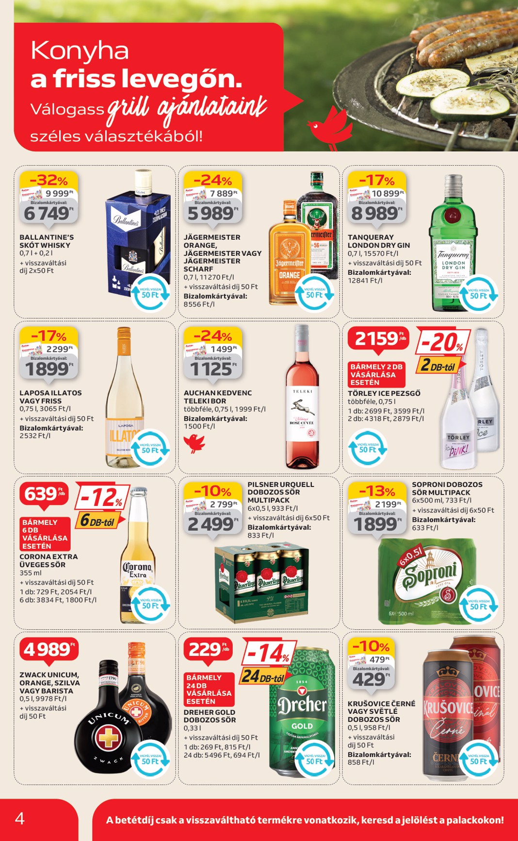 auchan - Auchan szupermarket akciós újság, érvényes 06.12. - 06.18. - page: 4