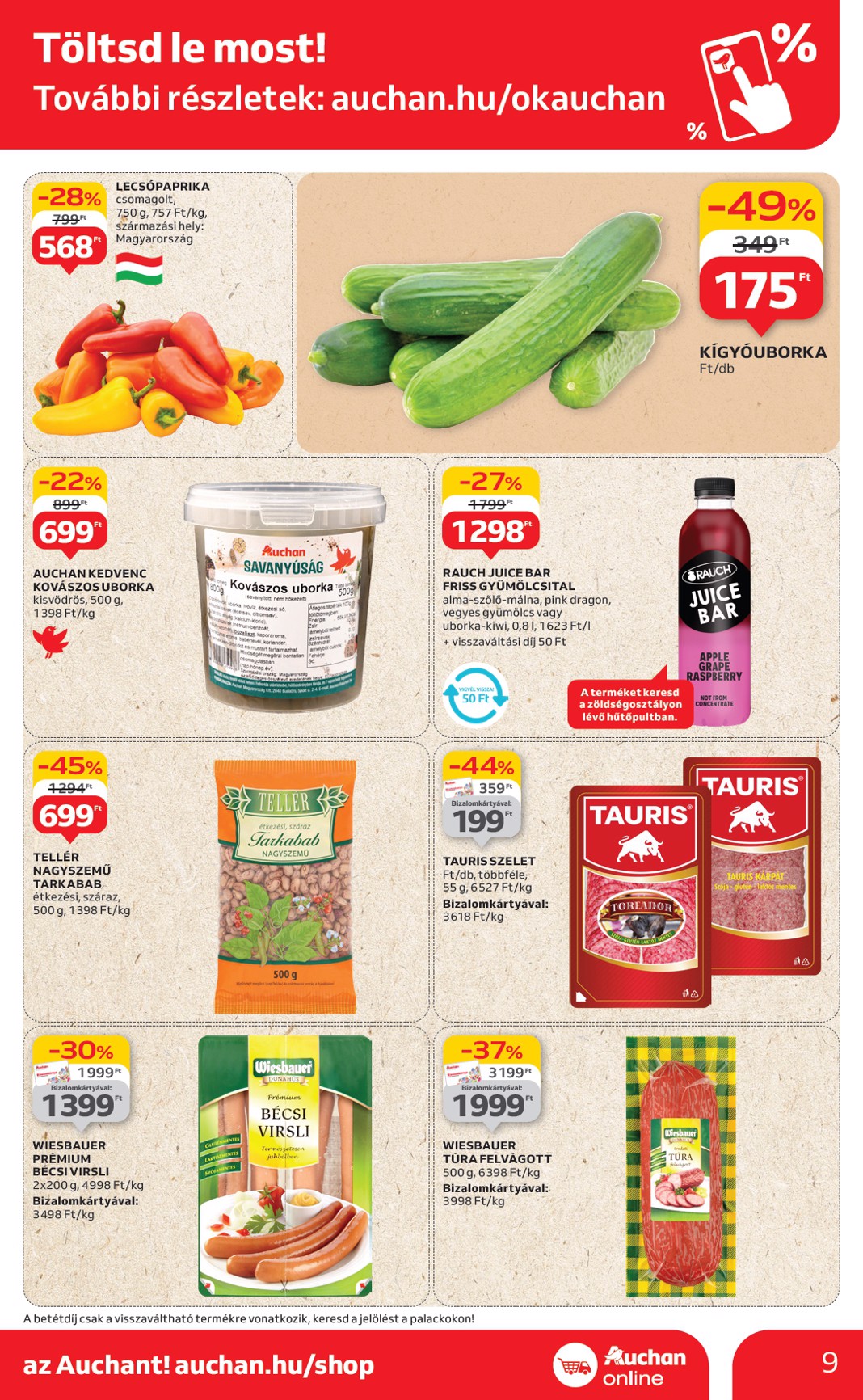 auchan - Auchan szupermarket akciós újság, érvényes 06.12. - 06.18. - page: 9