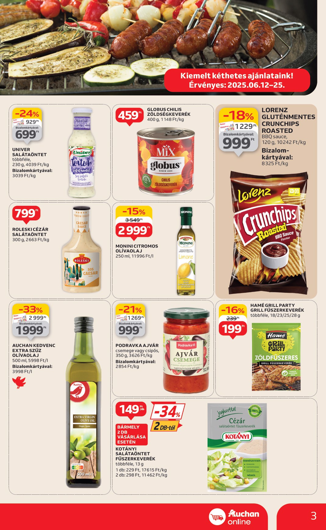 auchan - Auchan szupermarket akciós újság, érvényes 06.12. - 06.18. - page: 3