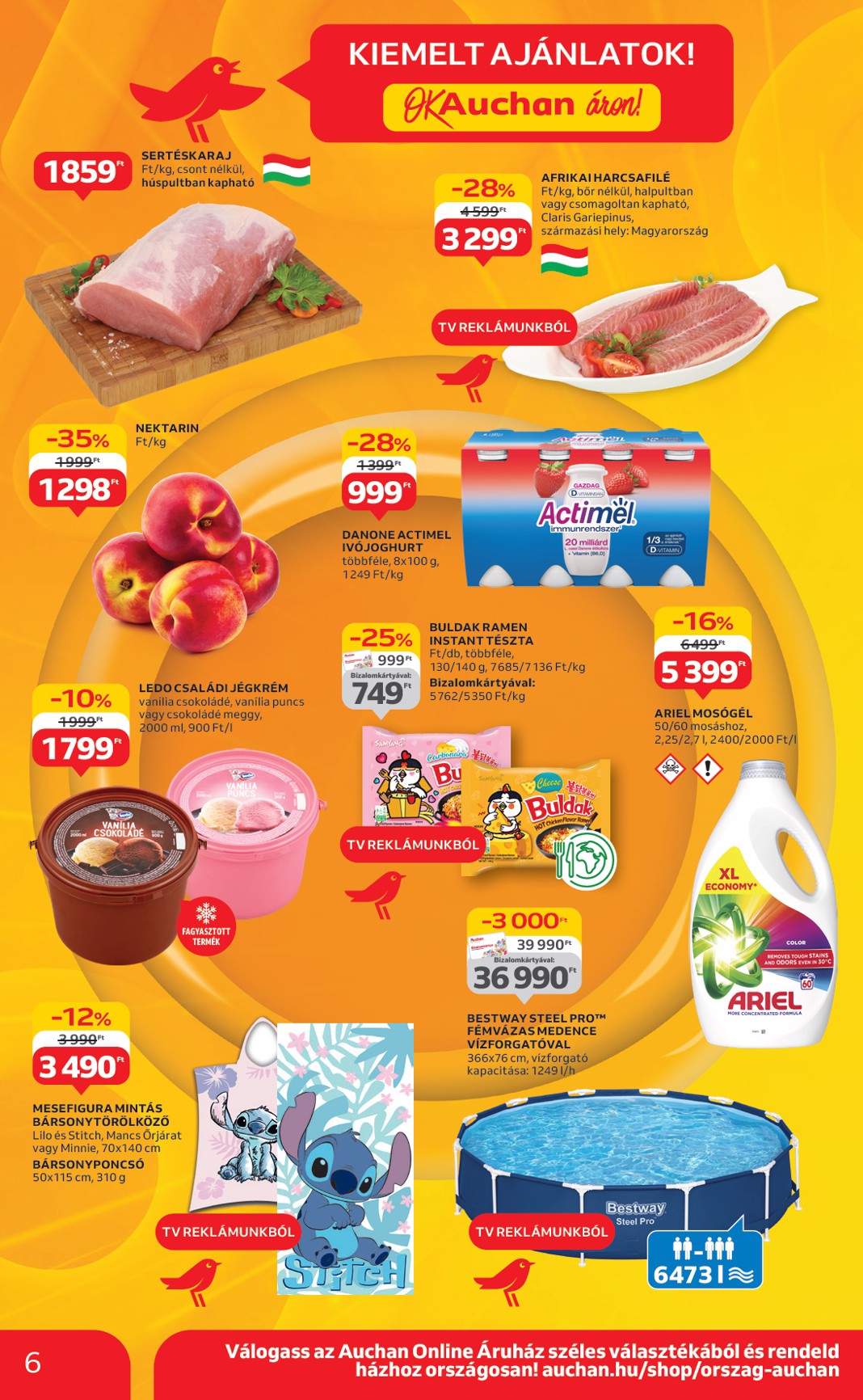 auchan - Auchan szupermarket akciós újság, érvényes 06.12. - 06.18. - page: 6