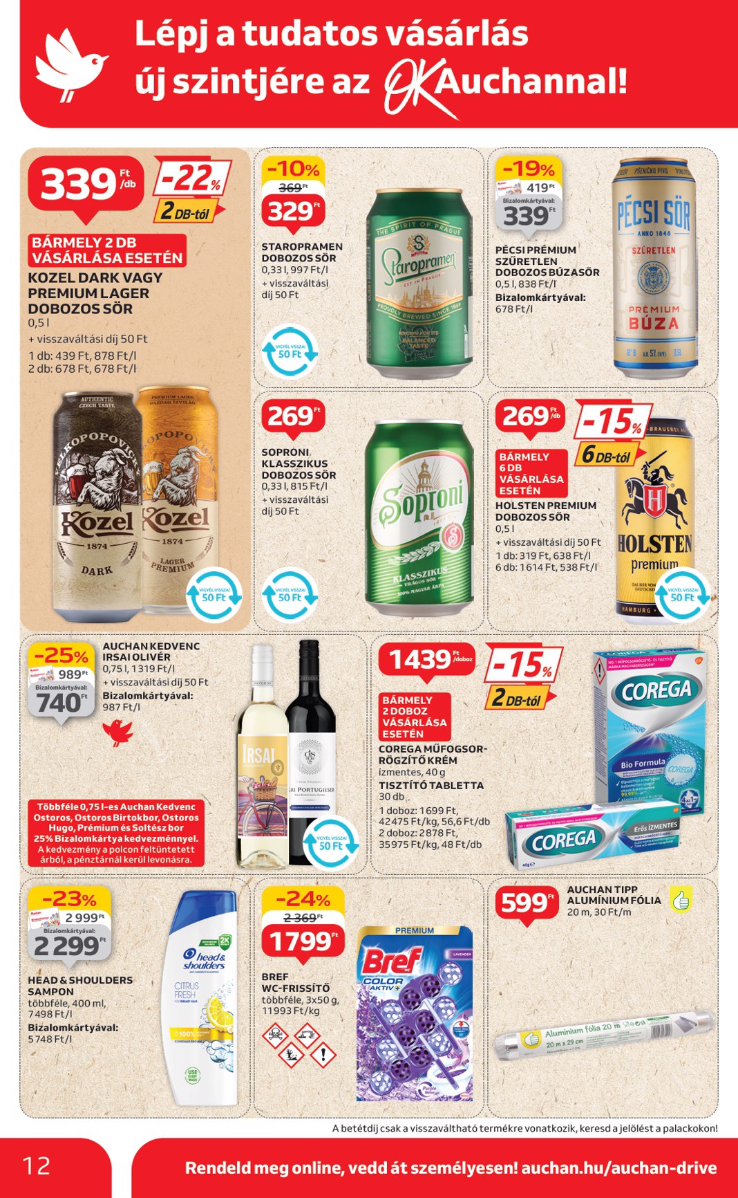 auchan - Auchan szupermarket akciós újság, érvényes 06.12. - 06.18. - page: 12