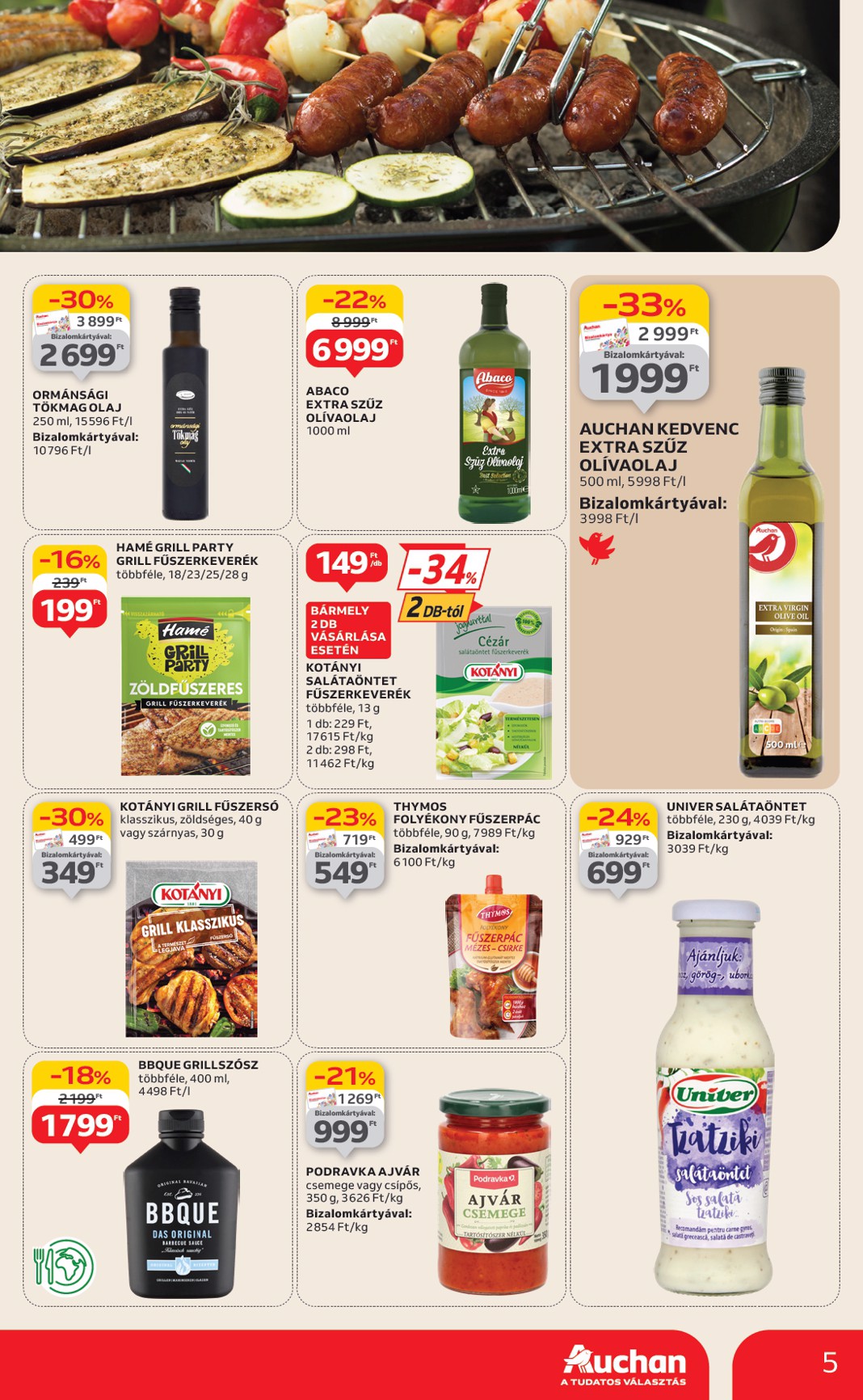 auchan - Auchan - Grill ajánlataink akciós újság, érvényes 06.12. - 06.25. - page: 5