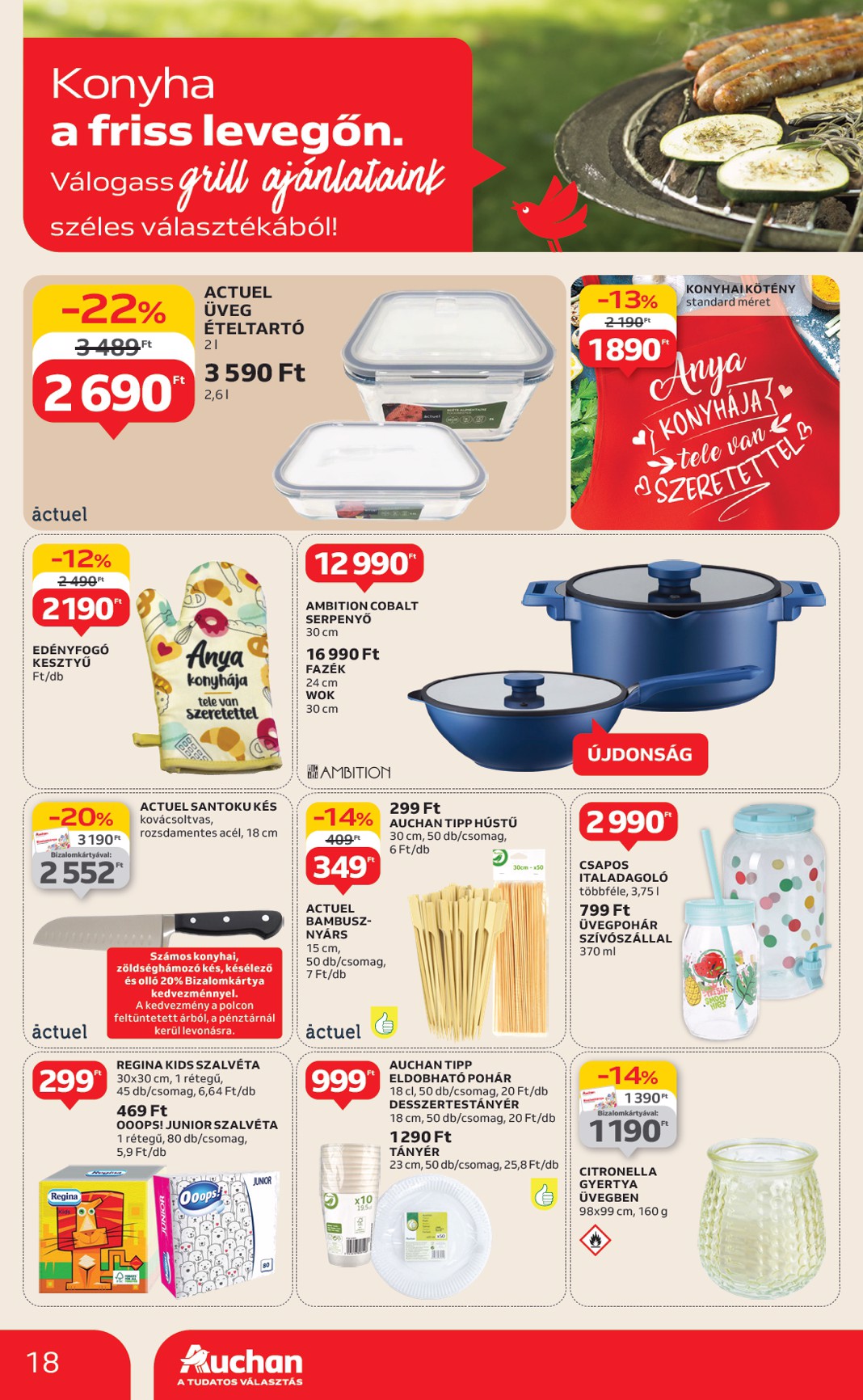 auchan - Auchan - Grill ajánlataink akciós újság, érvényes 06.12. - 06.25. - page: 18
