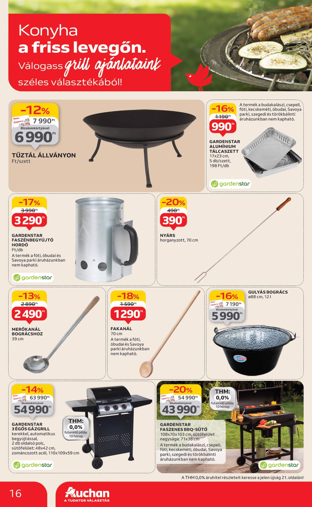 auchan - Auchan - Grill ajánlataink akciós újság, érvényes 06.12. - 06.25. - page: 16