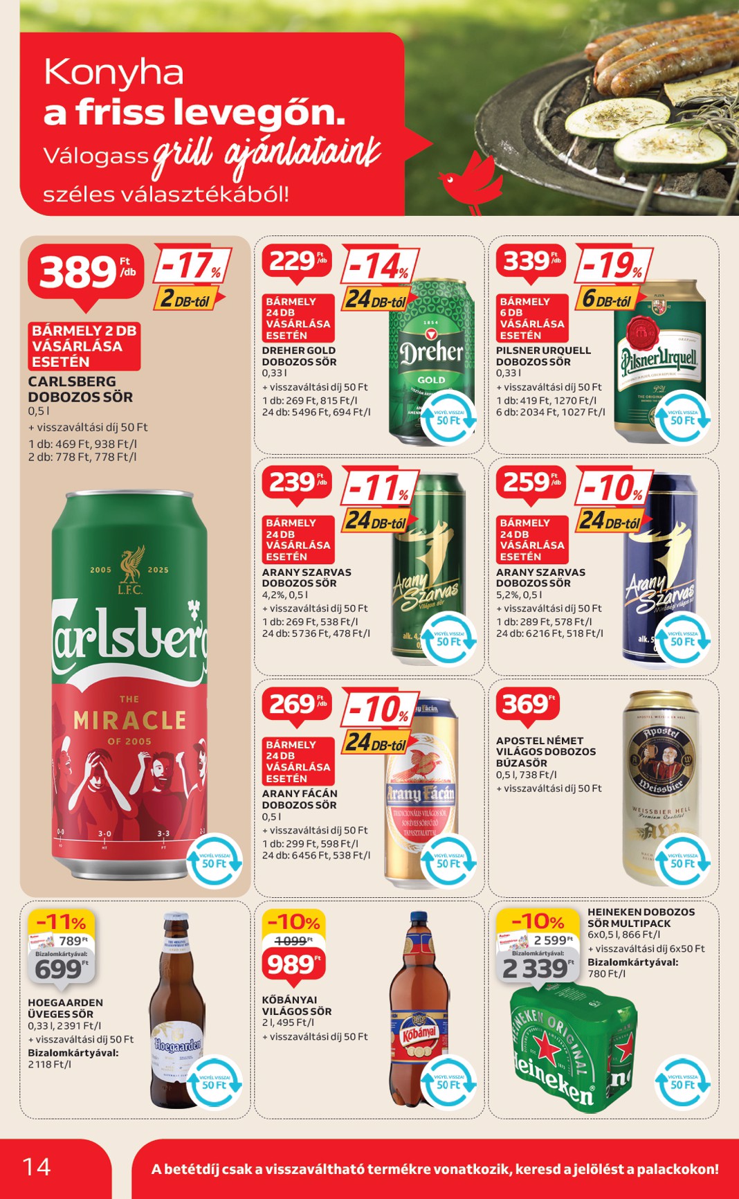 auchan - Auchan - Grill ajánlataink akciós újság, érvényes 06.12. - 06.25. - page: 14