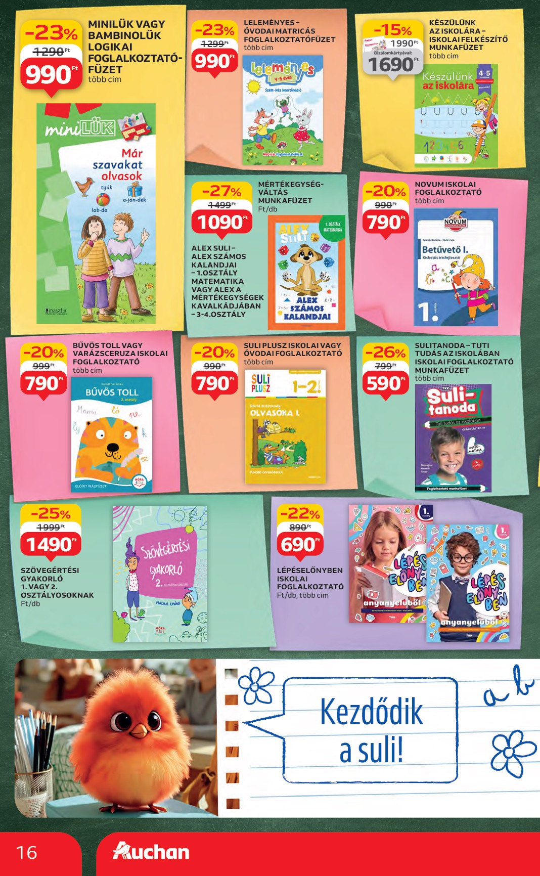auchan - Auchan - Iskolakezdés ajánlataink akciós újság, érvényes 07.24. - 08.06. - page: 16