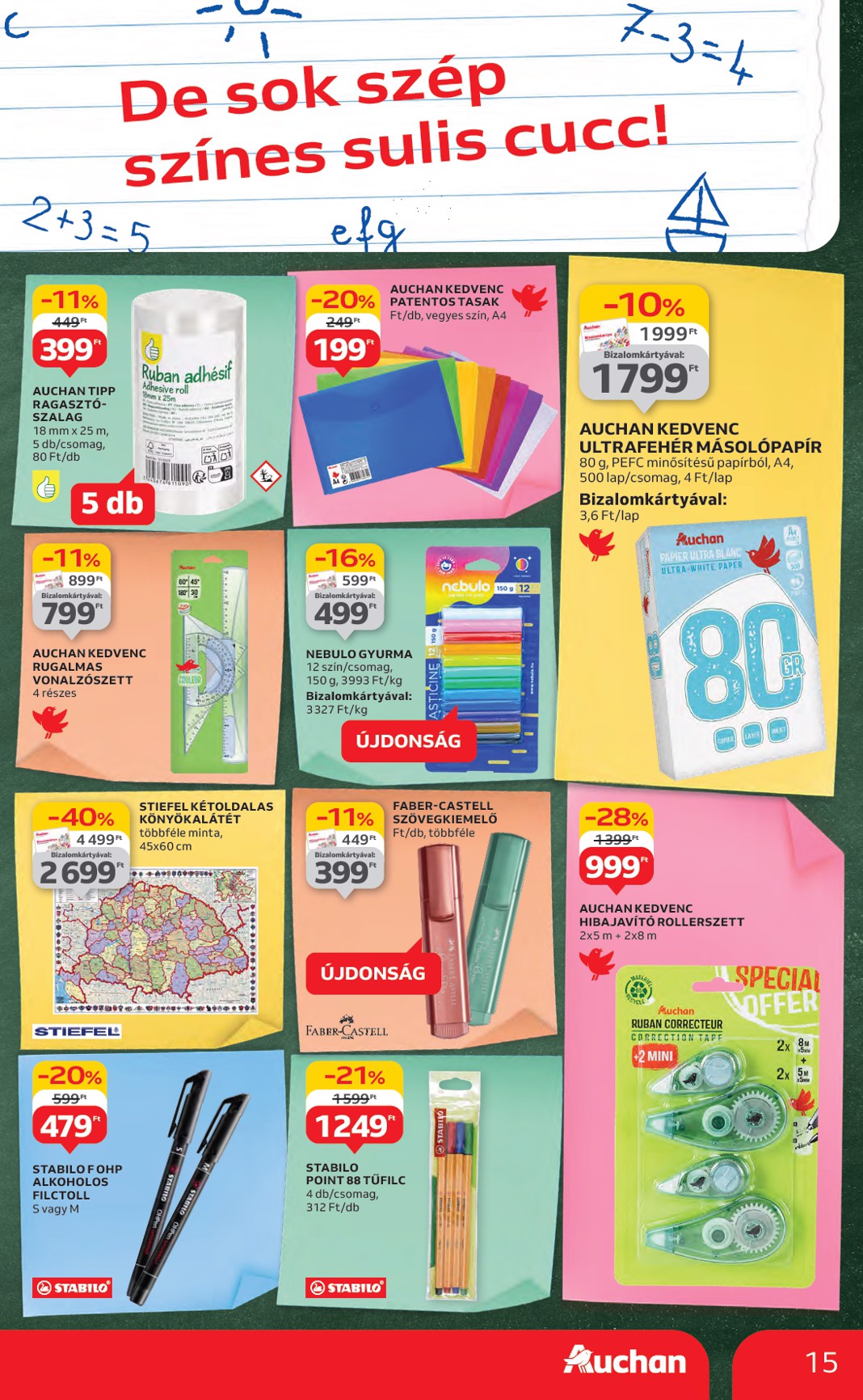 auchan - Auchan - Iskolakezdés ajánlataink akciós újság, érvényes 07.24. - 08.06. - page: 15
