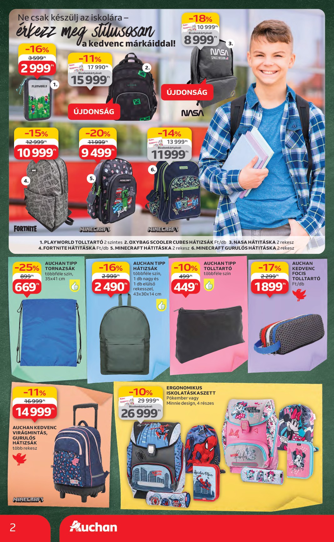 auchan - Auchan - Iskolakezdés ajánlataink akciós újság, érvényes 07.24. - 08.06. - page: 2