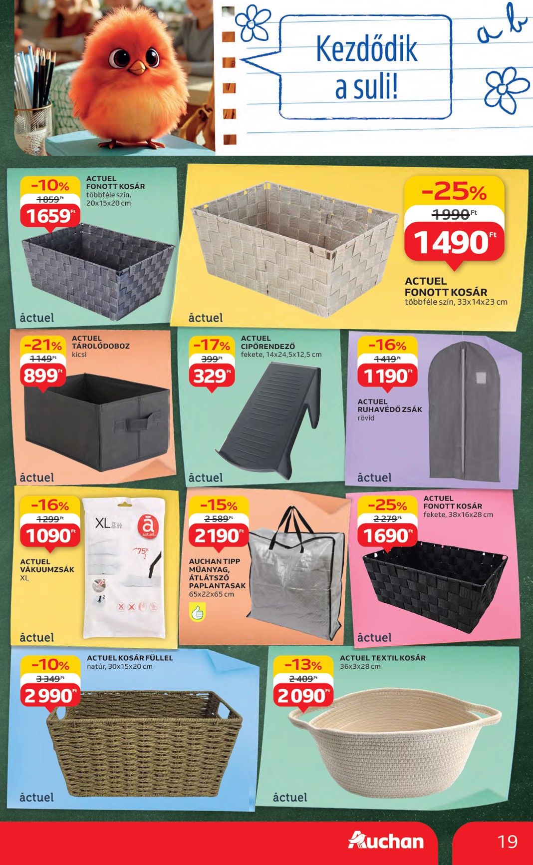 auchan - Auchan - Iskolakezdés ajánlataink akciós újság, érvényes 07.24. - 08.06. - page: 19