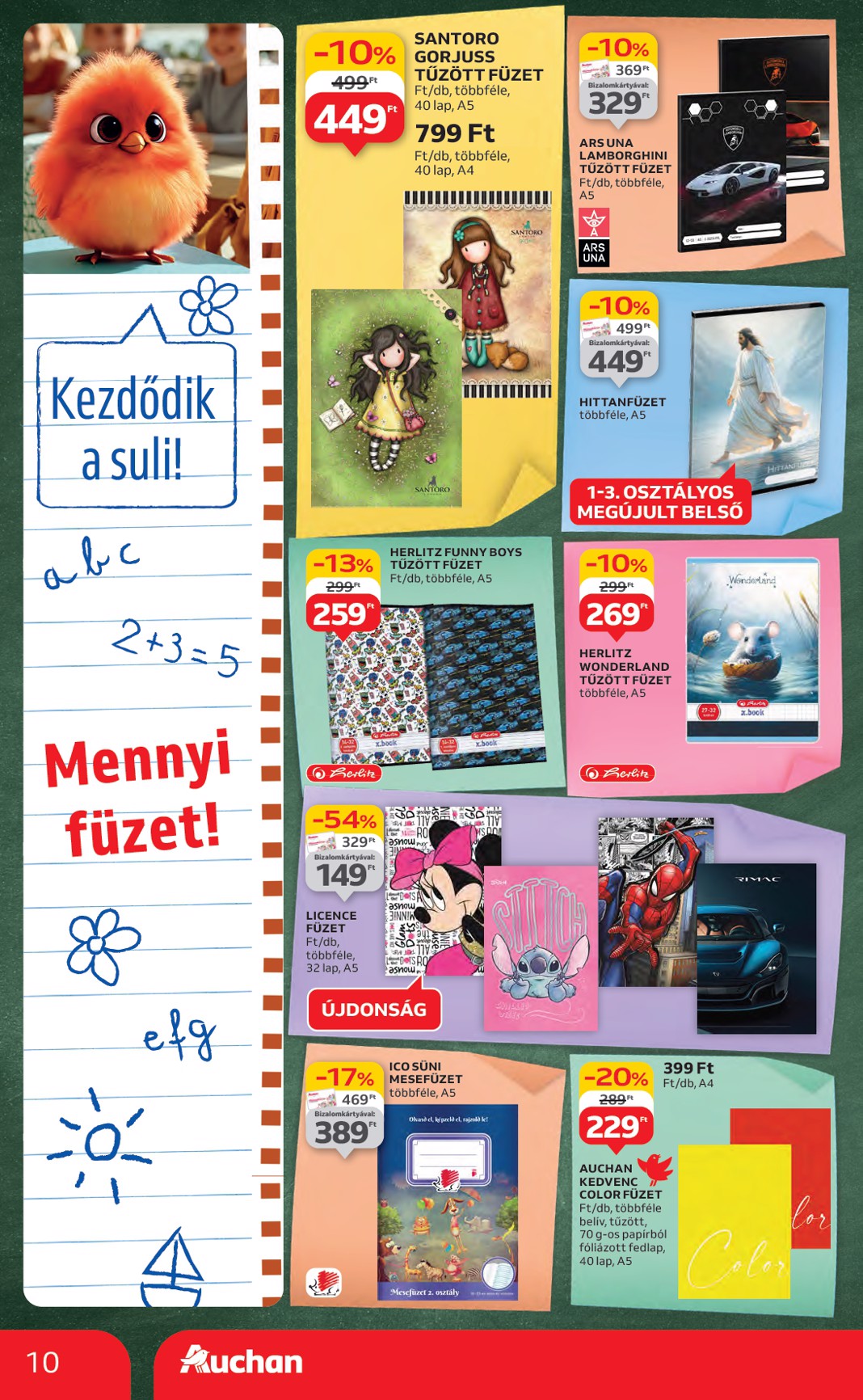 auchan - Auchan - Iskolakezdés ajánlataink akciós újság, érvényes 07.24. - 08.06. - page: 10