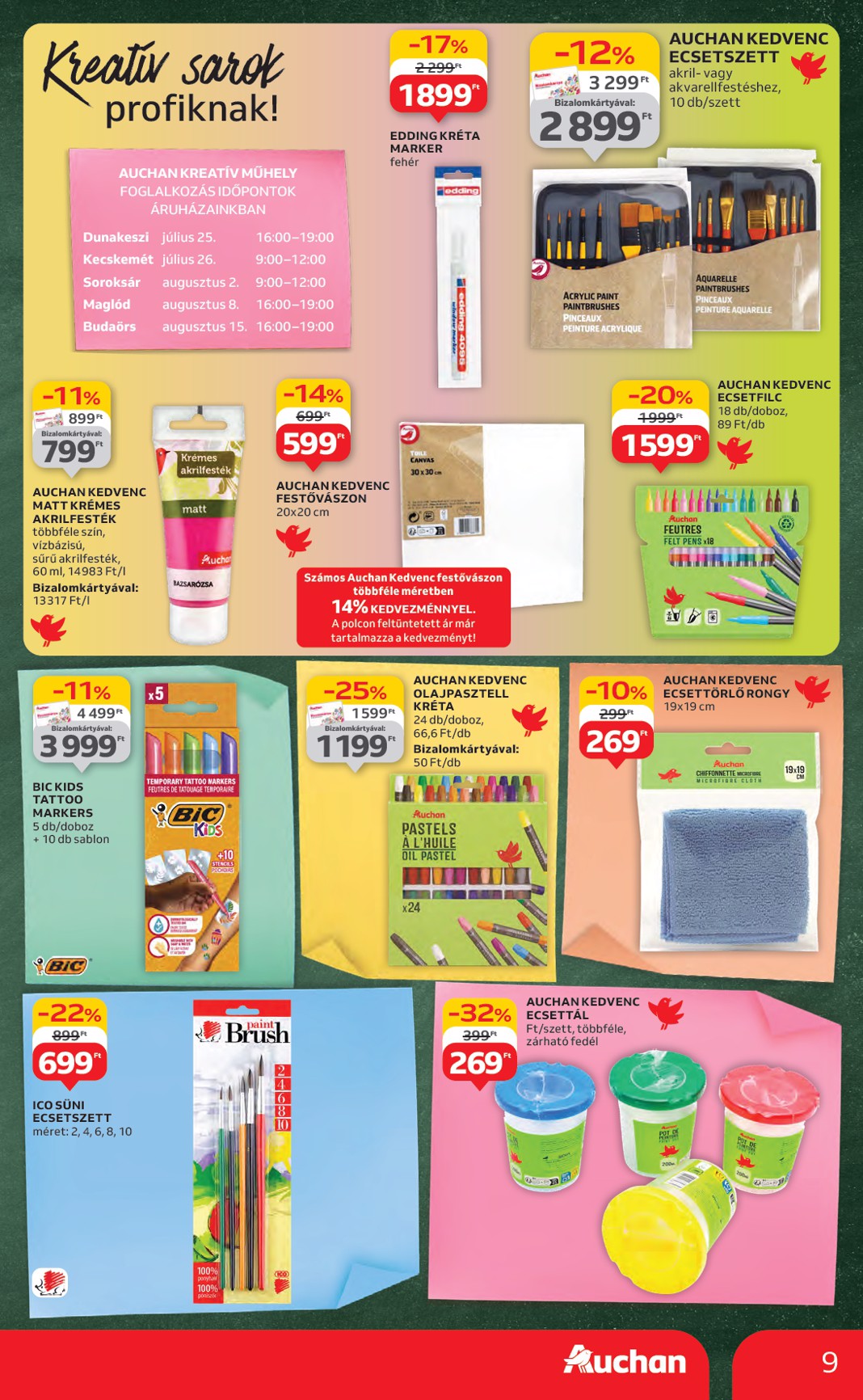 auchan - Auchan - Iskolakezdés ajánlataink akciós újság, érvényes 07.24. - 08.06. - page: 9