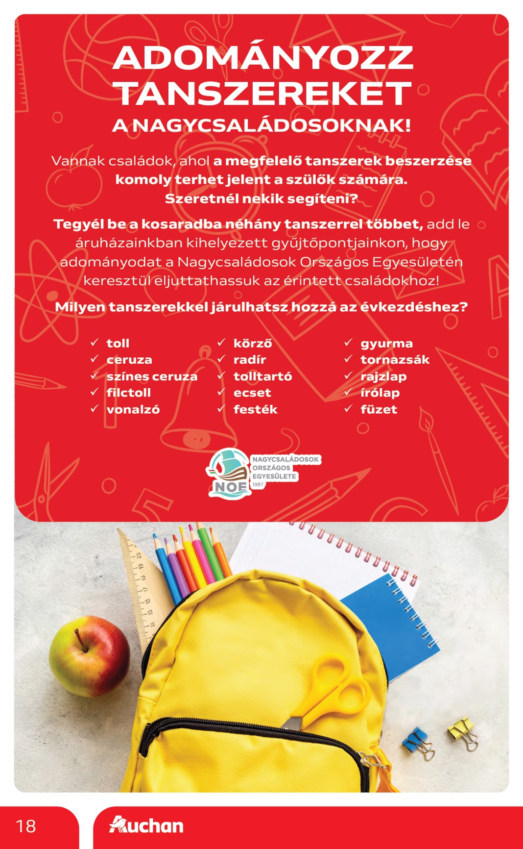auchan - Auchan - Iskolakezdés ajánlataink akciós újság, érvényes 07.24. - 08.06. - page: 18