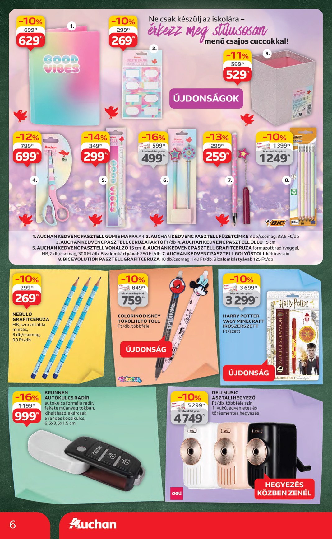 auchan - Auchan - Iskolakezdés ajánlataink akciós újság, érvényes 07.24. - 08.06. - page: 6