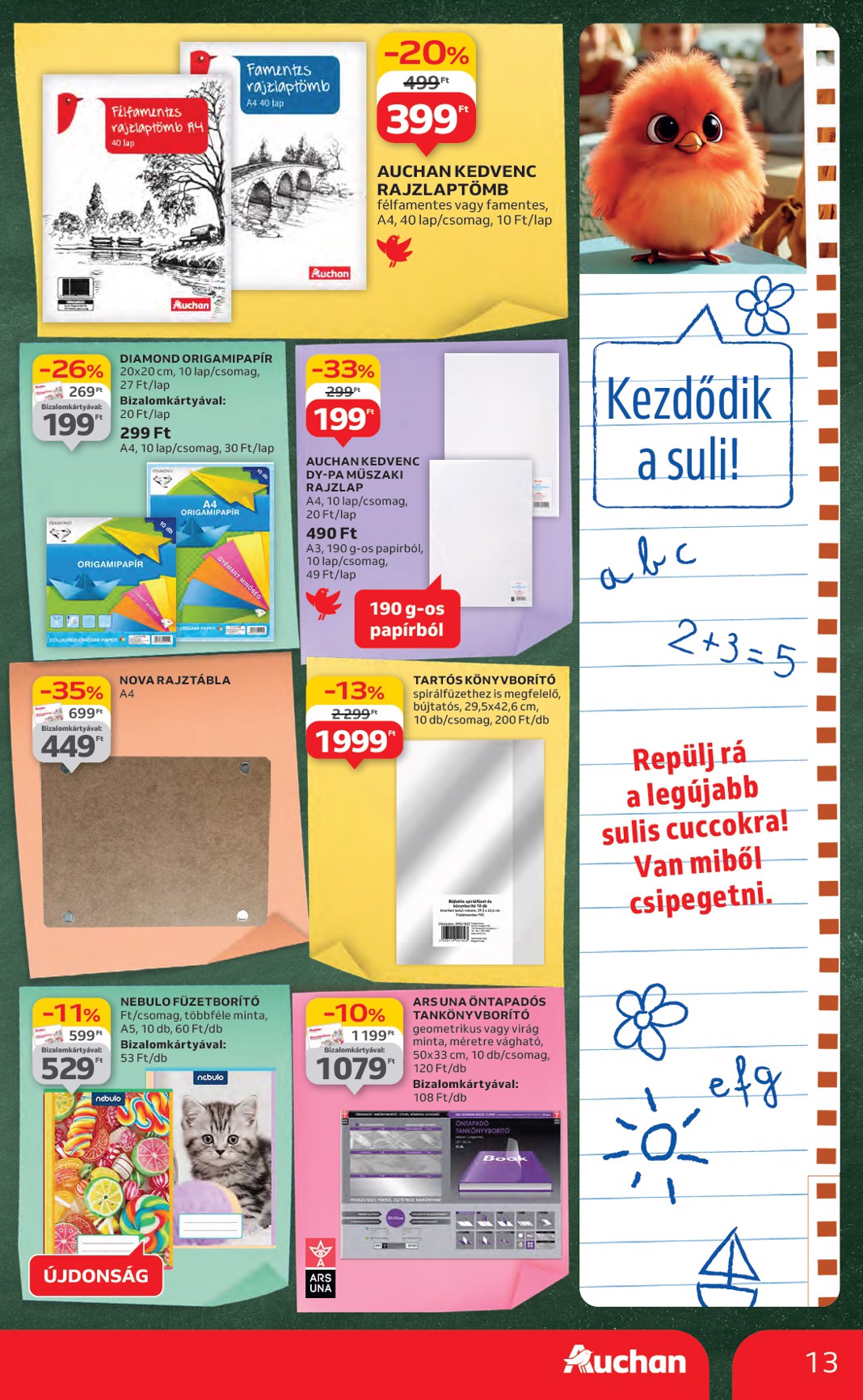 auchan - Auchan - Iskolakezdés ajánlataink akciós újság, érvényes 07.24. - 08.06. - page: 13
