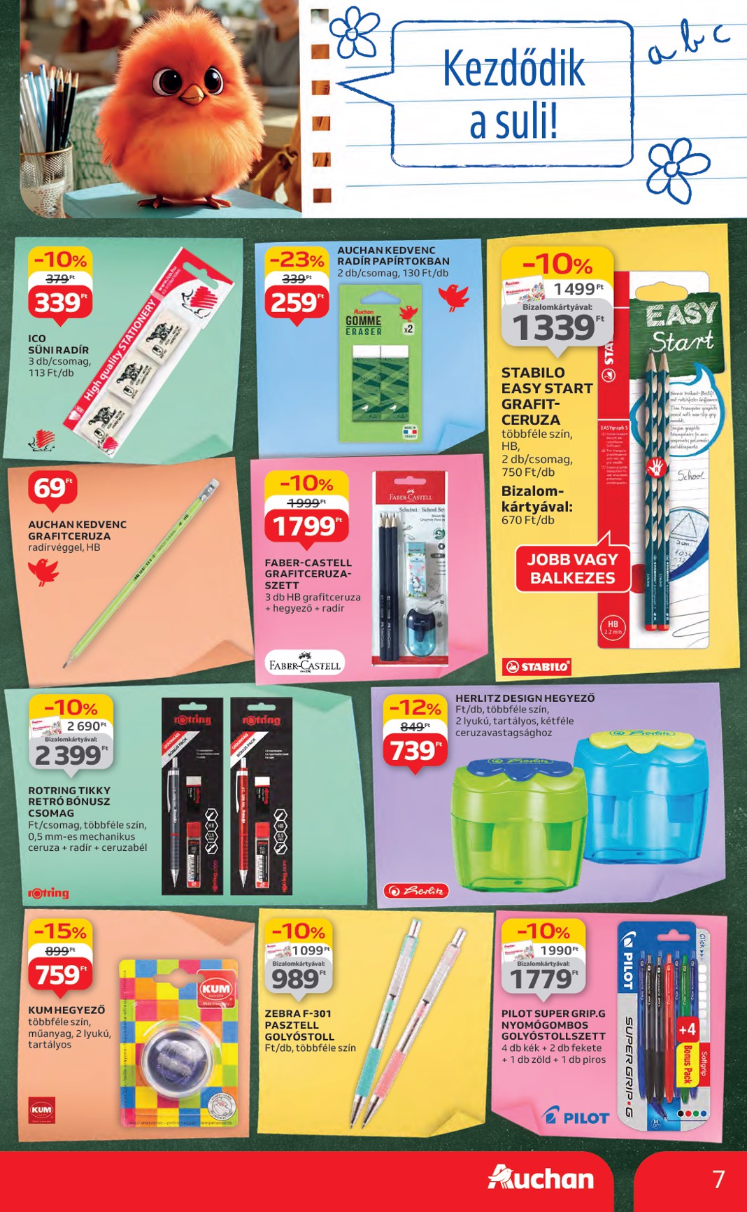 auchan - Auchan - Iskolakezdés ajánlataink akciós újság, érvényes 07.24. - 08.06. - page: 7