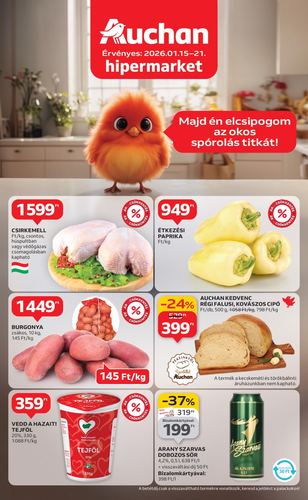 auchan - Auchan Hipermarket akciós újság, érvényes 01.15. - 01.21.