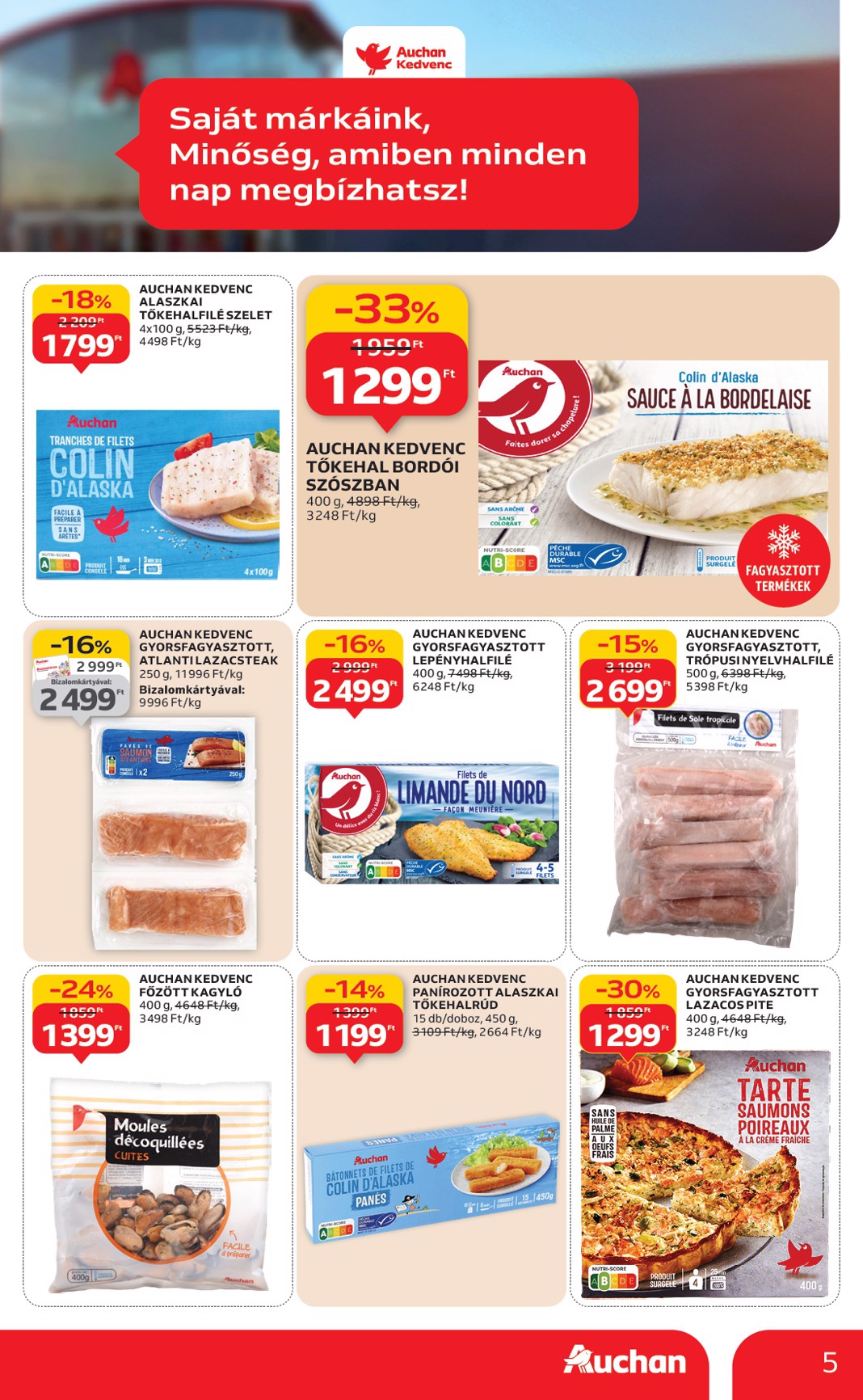 auchan - Auchan - Saját márkás ajánlataink akciós újság, érvényes 01.22. - 02.04. - page: 5