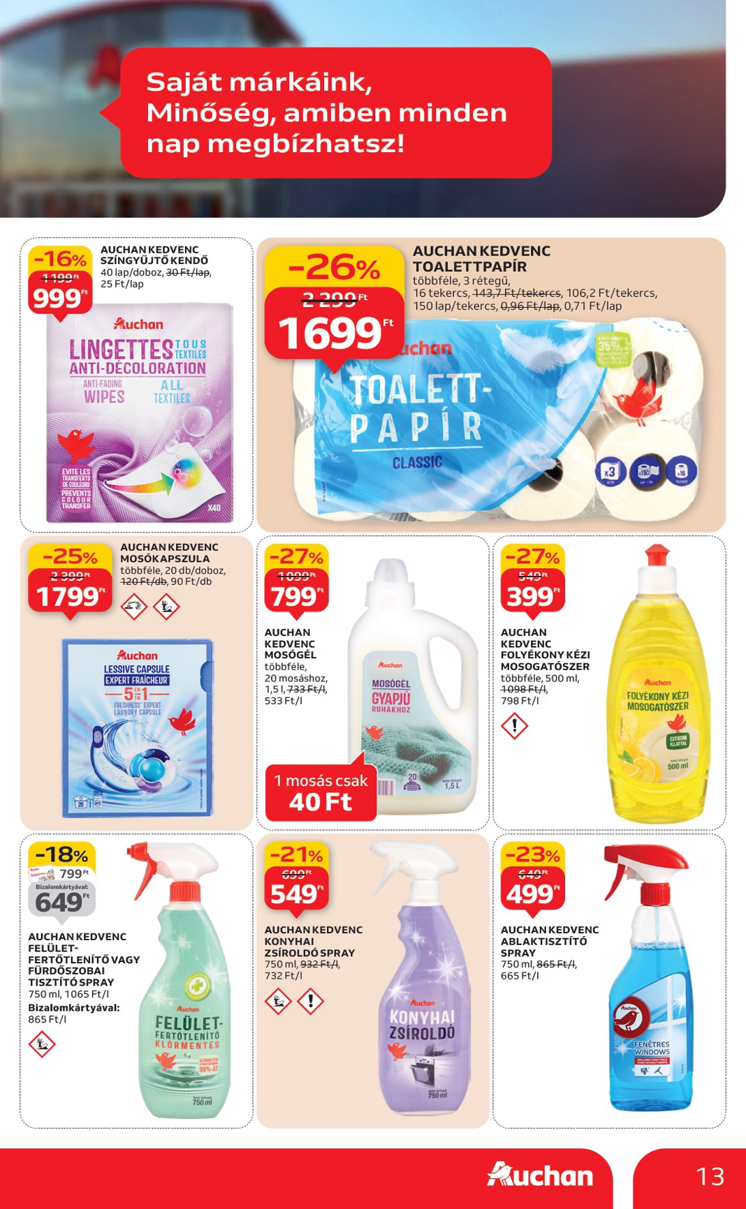 auchan - Auchan - Saját márkás ajánlataink akciós újság, érvényes 01.22. - 02.04. - page: 13