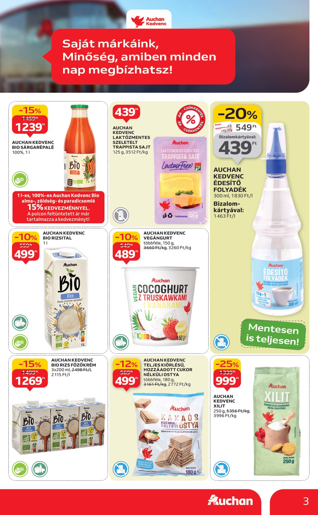 auchan - Auchan - Saját márkás ajánlataink akciós újság, érvényes 01.22. - 02.04. - page: 3