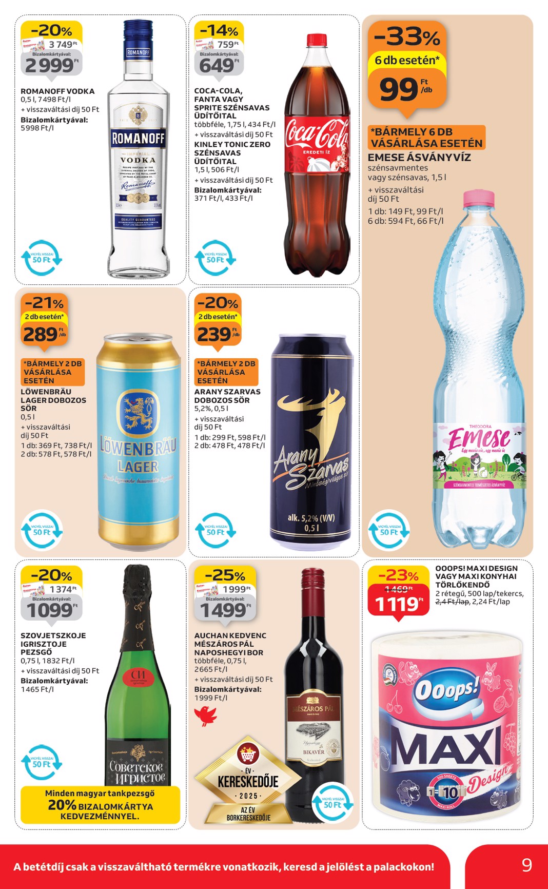 auchan - Auchan szupermarket akciós újság, érvényes 01.22. - 01.28. - page: 9