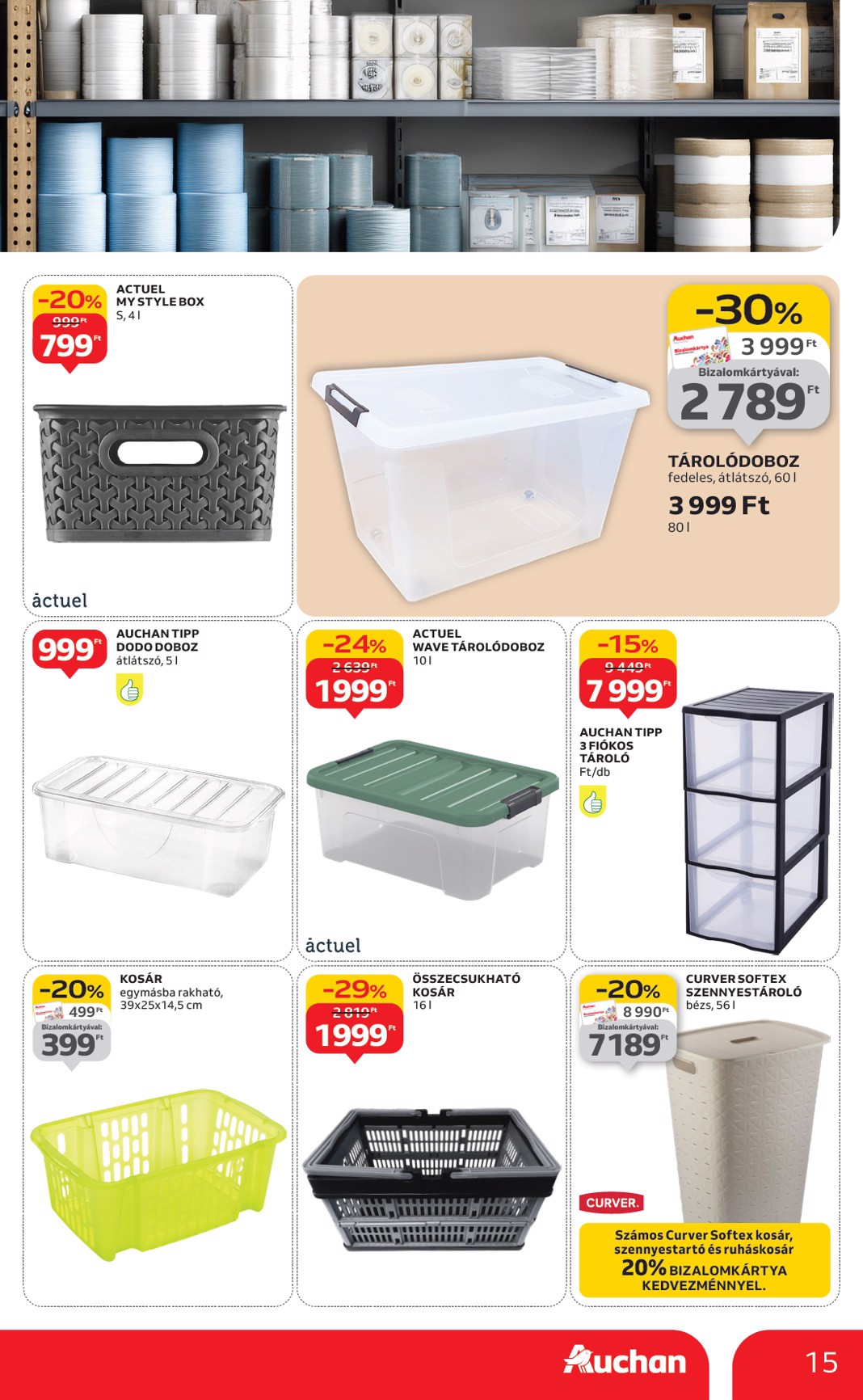 auchan - Auchan - Indítsd okosan az évet - Hipermarket ajánlatiank akciós újság, érvényes 01.15. - 02.04. - page: 15