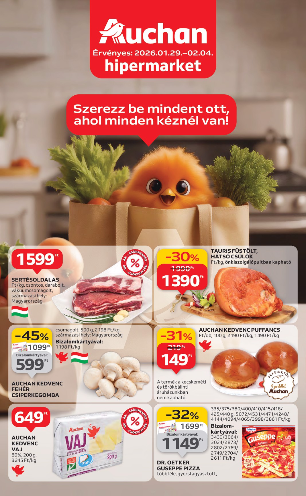 auchan - Auchan Hipermarket akciós újság, érvényes 01.29. - 02.04.