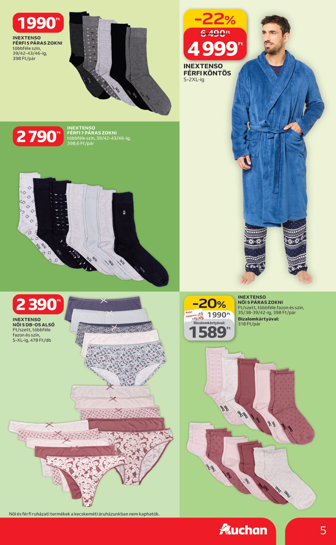 auchan - Auchan Hipermarket - Textil ajánlataink akciós újság, érvényes 2026.02.05. - 2026.03.04. - page: 5