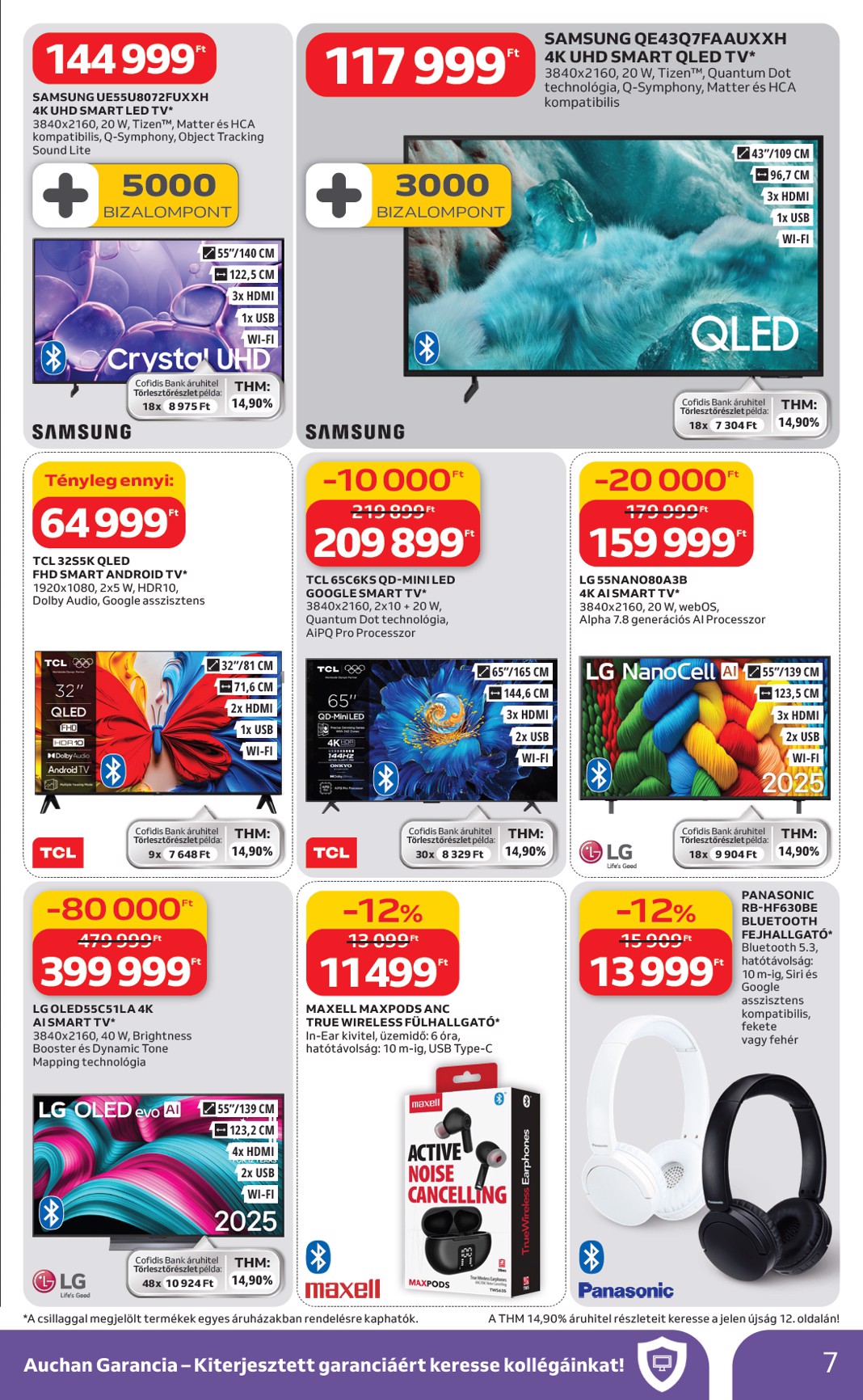 auchan - Auchan hipermarket - Elektronikai ajánlataink akciós újság, érvényes 2026.02.19. - 2026.03.04. - page: 7