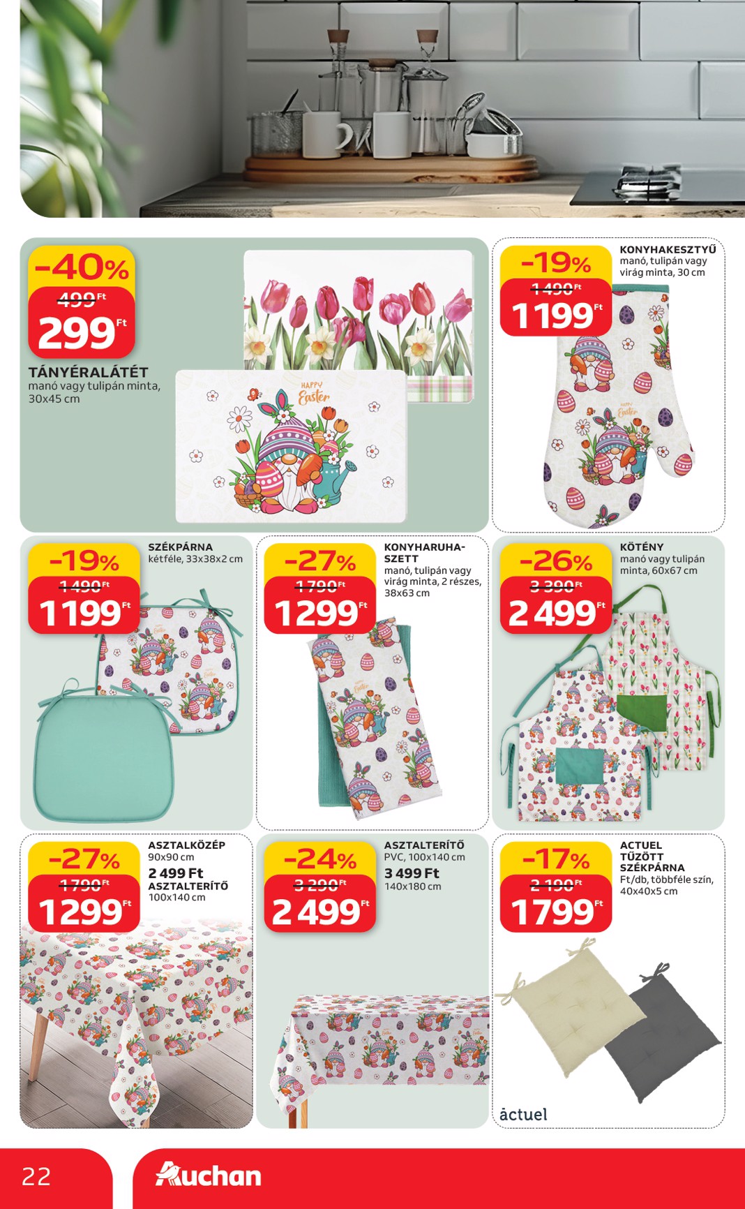 auchan - Auchan hipermarket - Húsvéti ajánlataink akciós újság, érvényes 2026.02.19. - 2026.04.04. - page: 22