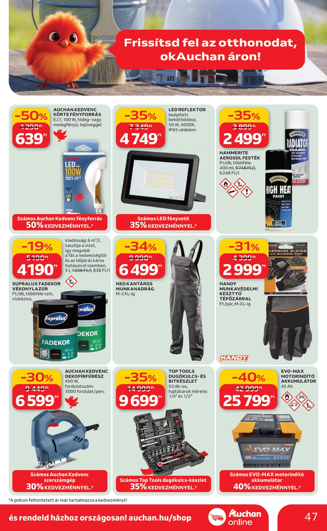 auchan - Auchan hipermarket akciós újság, érvényes 2026.02.19. - 2026.02.25. - page: 47