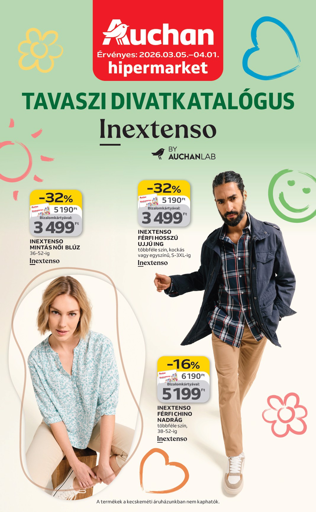 auchan - Auchan Hipermarket - Tavaszi textil ajánlataink akciós újság, érvényes 2026.03.05. - 2026.04.01.