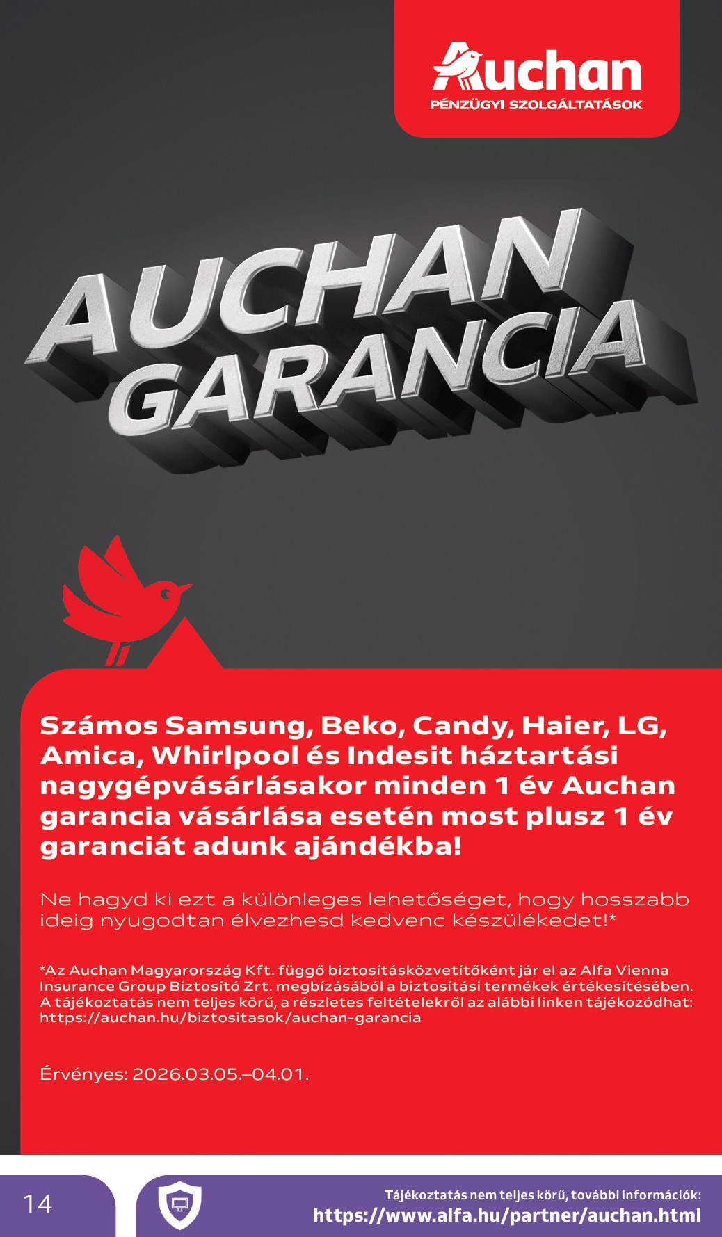 auchan - Auchan Hipermarket - Tavaszi nagytakarítás akciós újság, érvényes 2026.03.05. - 2026.03.18. - page: 14