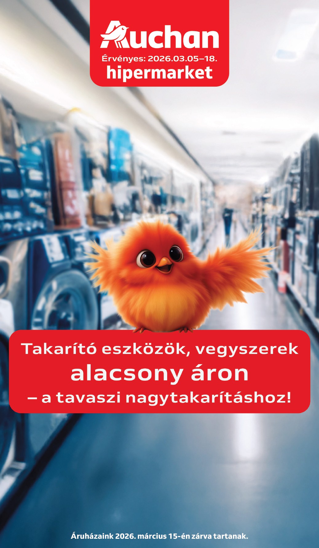 auchan - Auchan Hipermarket - Tavaszi nagytakarítás akciós újság, érvényes 2026.03.05. - 2026.03.18.