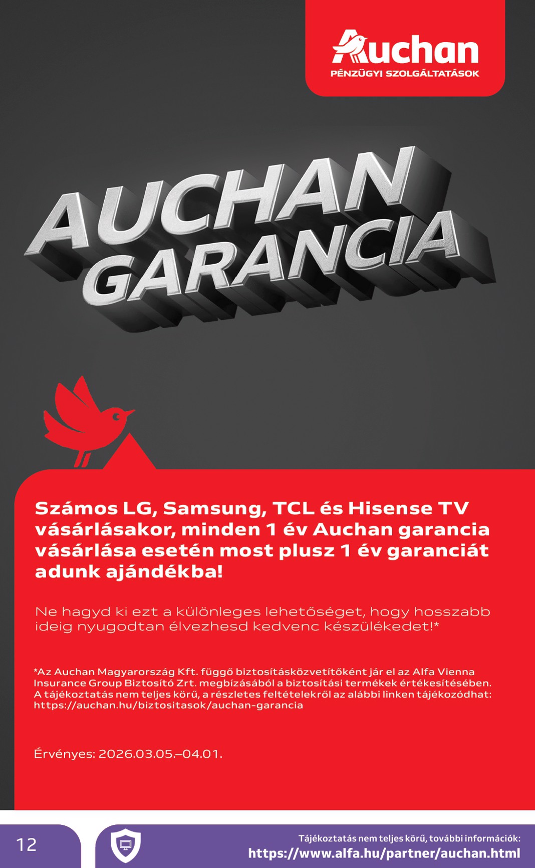 auchan - Auchan Hipermarket - Húsvéti elektronikai ajánlataink akciós újság, érvényes 2026.03.19. - 2026.04.04. - page: 12