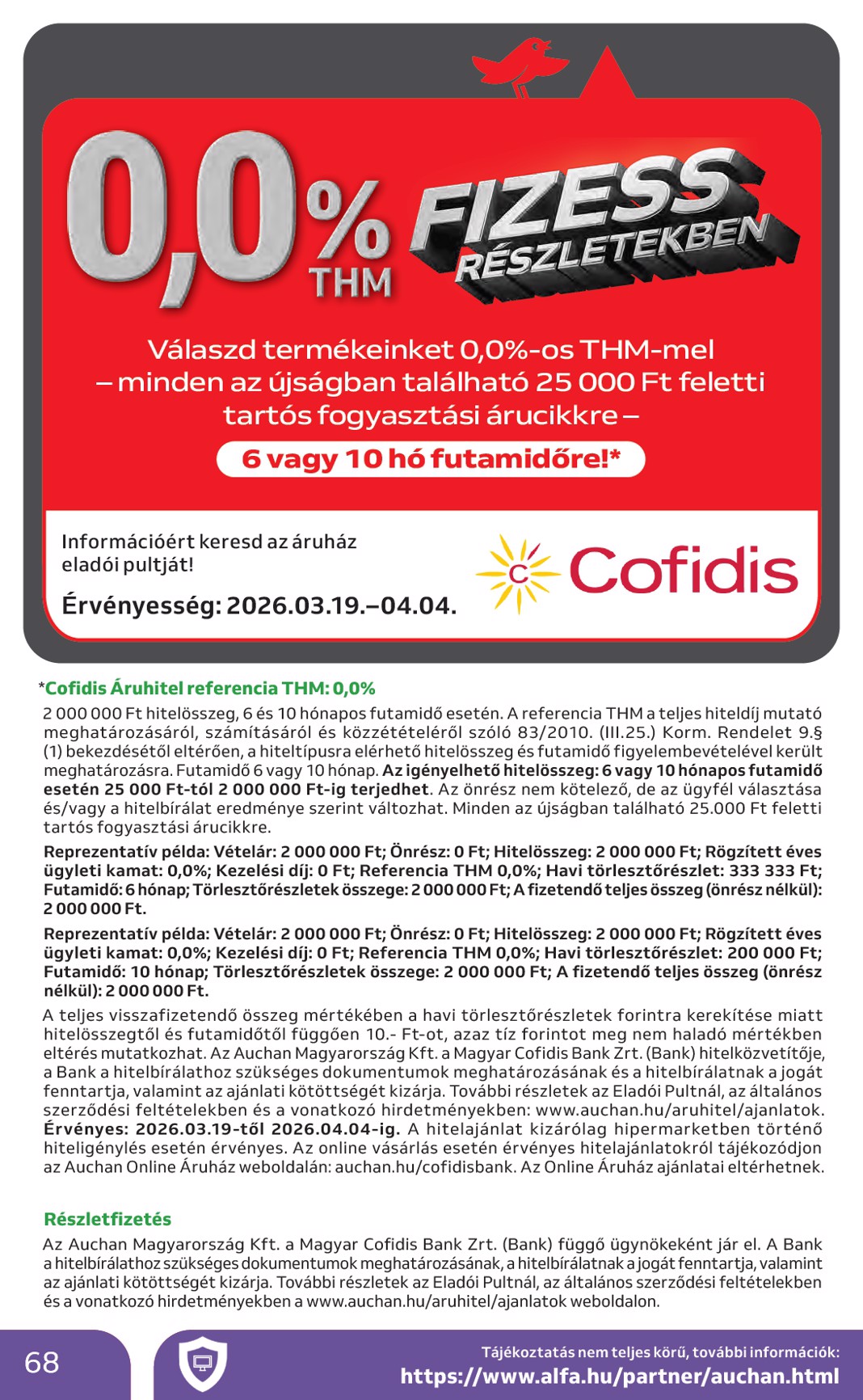 auchan - Auchan Hipermarket akciós újság, érvényes 2026.03.19. - 2026.03.25. - page: 68