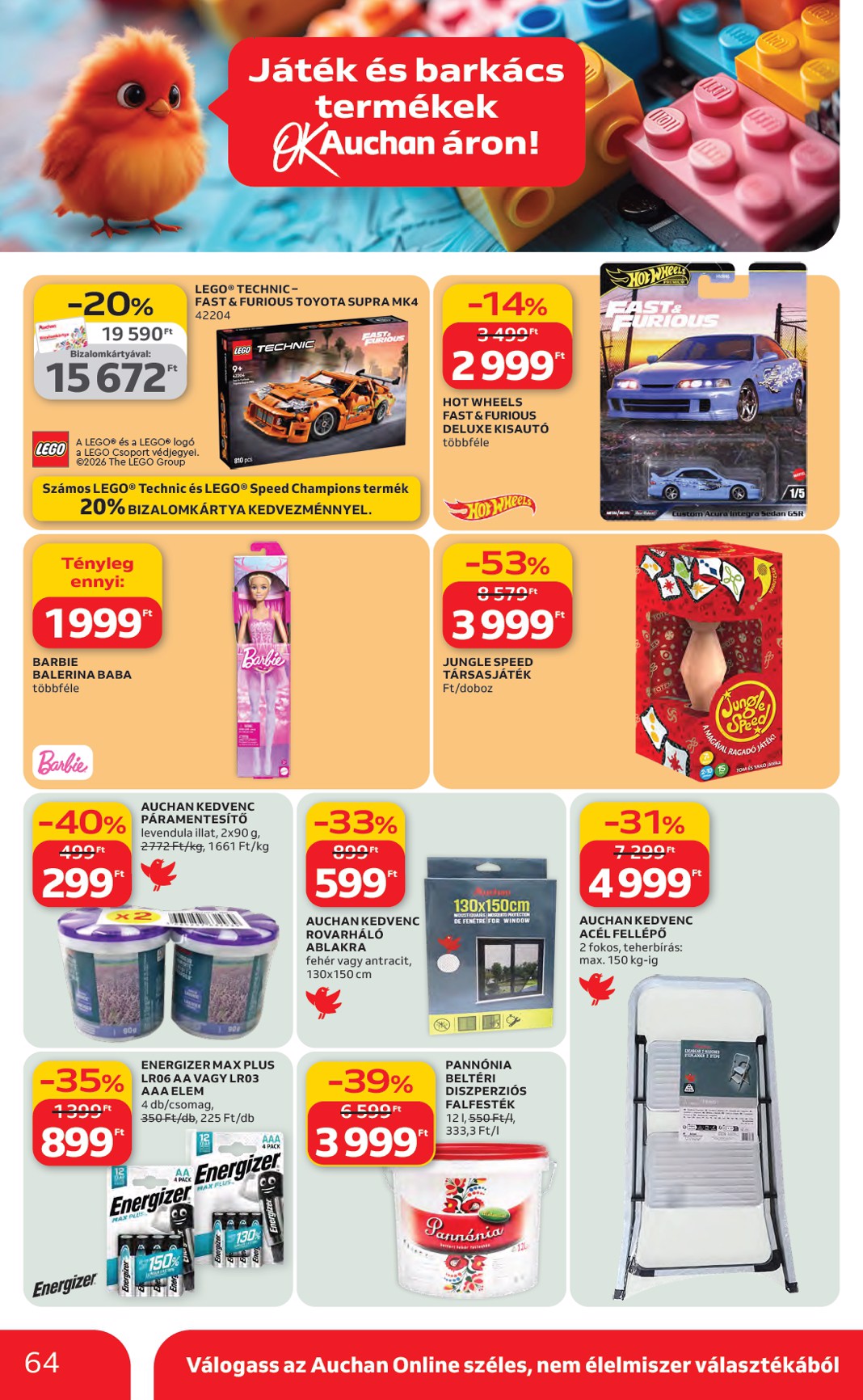 auchan - Auchan Hipermarket akciós újság, érvényes 2026.03.19. - 2026.03.25. - page: 64