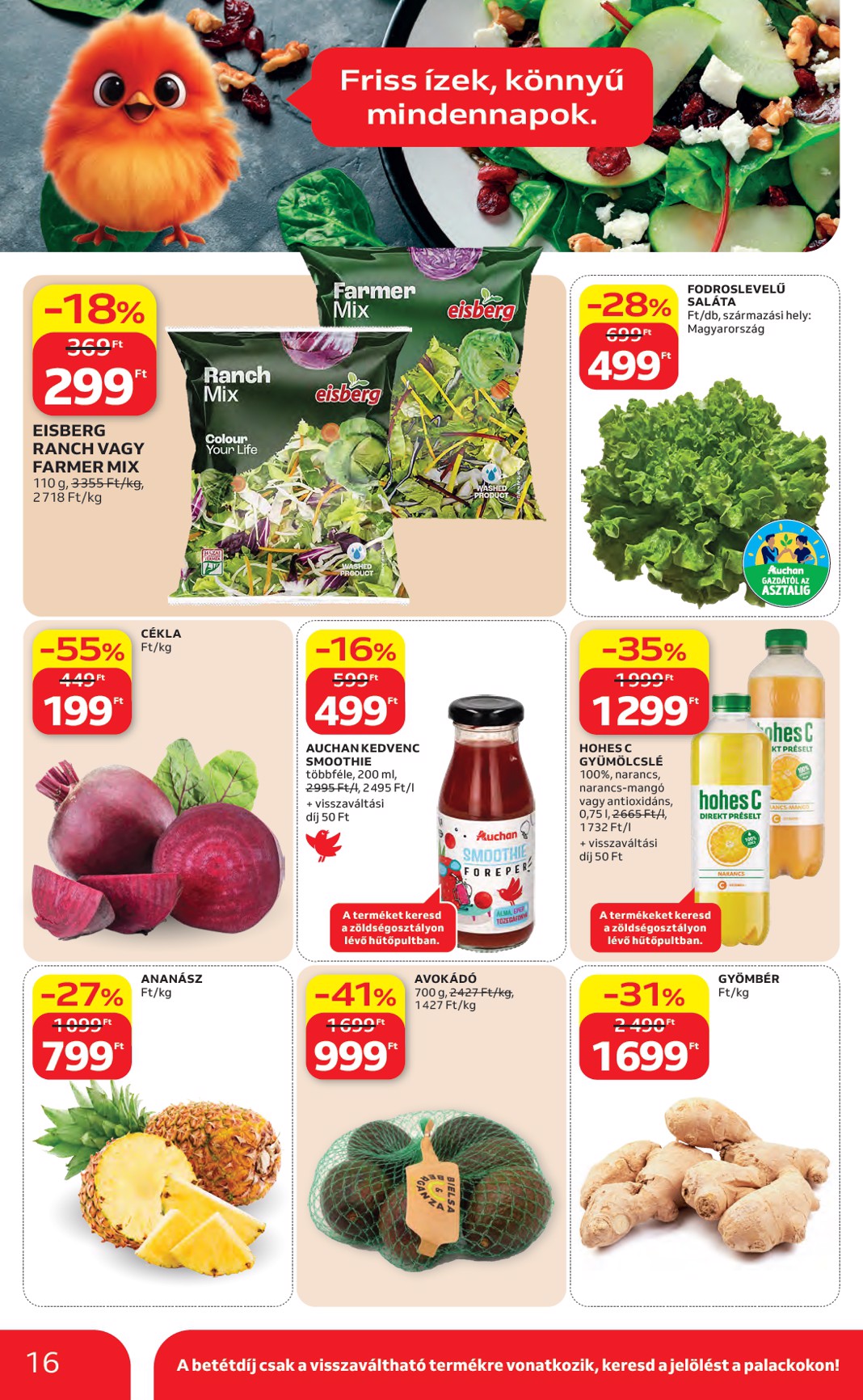 auchan - Aktuális Auchan hipermarket szórólap érvényes csütörtöktől 2026.04.16.-től szerdától 2026.04.22.-ig - page: 16