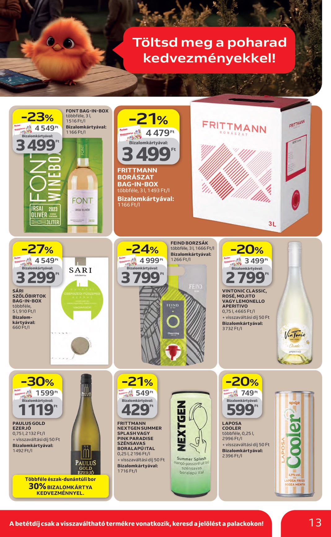 auchan - Aktuális Auchan hipermarket szórólap érvényes csütörtöktől 2026.04.16.-től szerdától 2026.04.22.-ig - page: 13