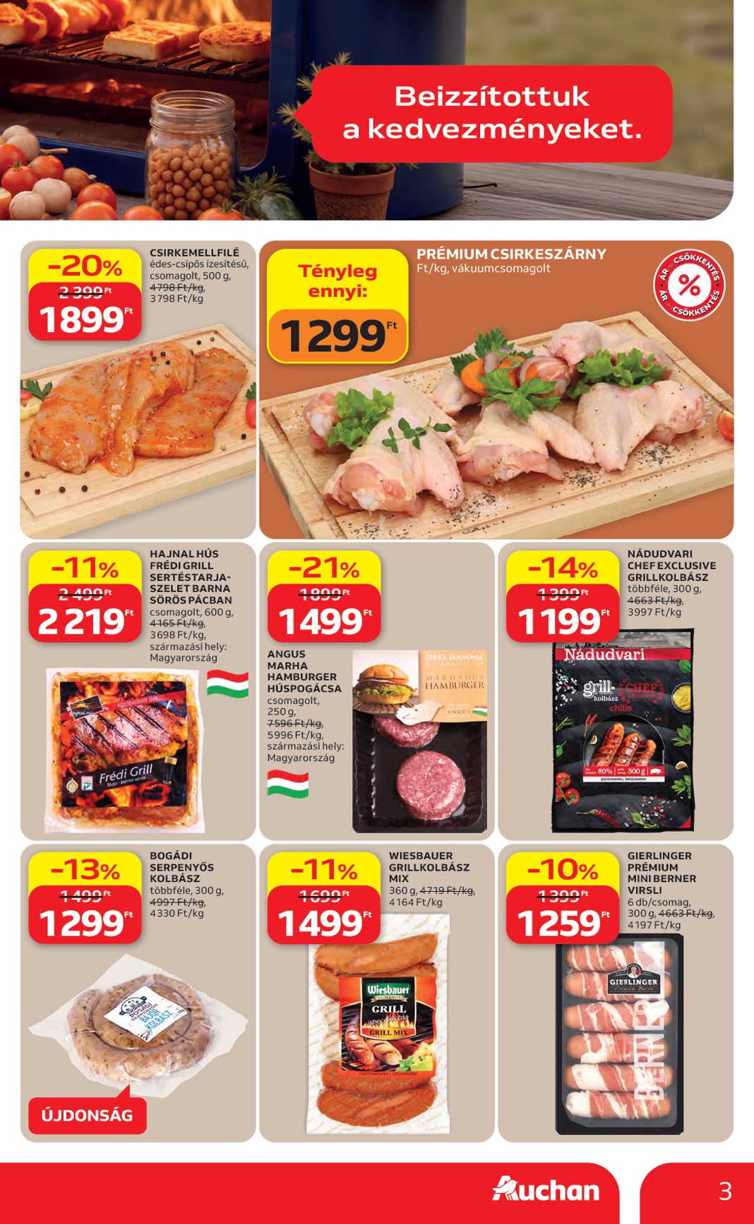 auchan - Aktuális Auchan hipermarket szórólap érvényes csütörtöktől 2026.04.16.-től szerdától 2026.04.22.-ig - page: 3