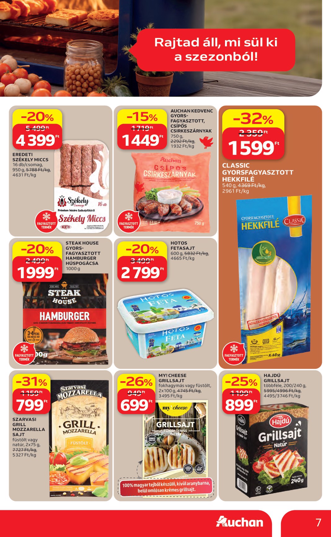 auchan - Aktuális Auchan hipermarket szórólap érvényes csütörtöktől 2026.04.16.-től szerdától 2026.04.22.-ig - page: 7