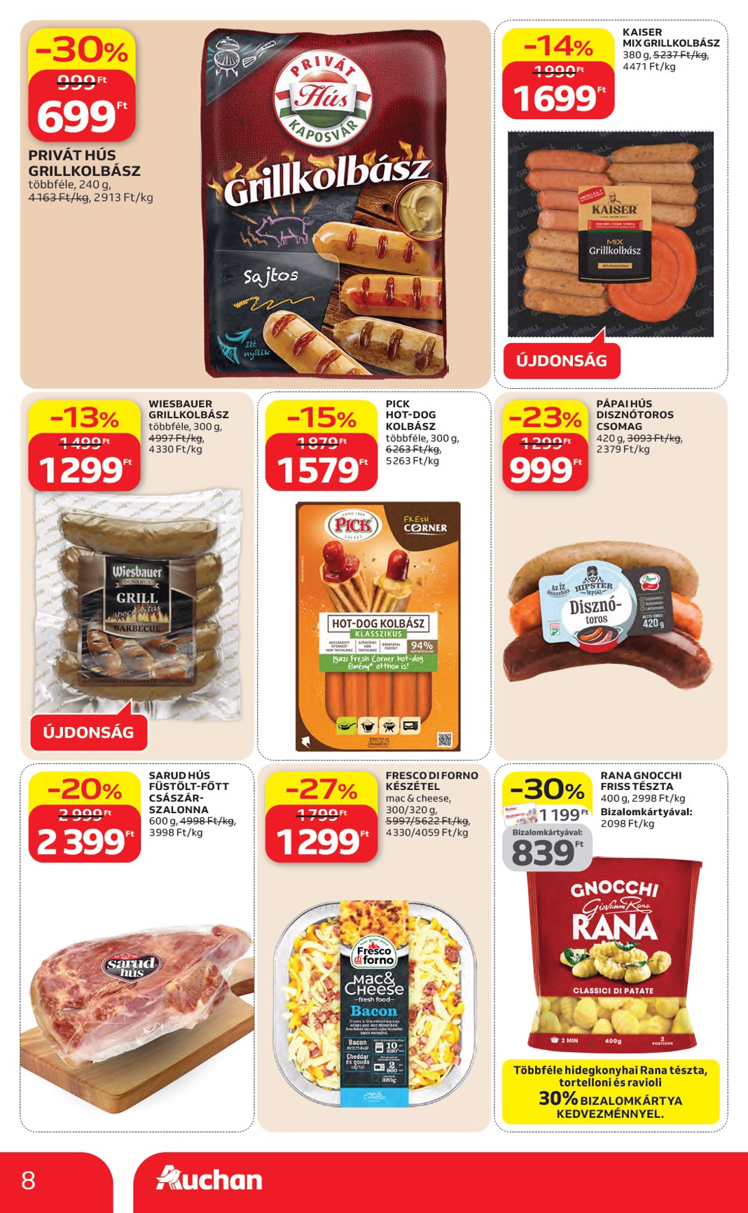 auchan - A jövőbeli Auchan Hipermarket akciós újság csütörtöktől 2026.04.23.-tól szerdától 2026.04.29.-ig érvényes. - page: 8