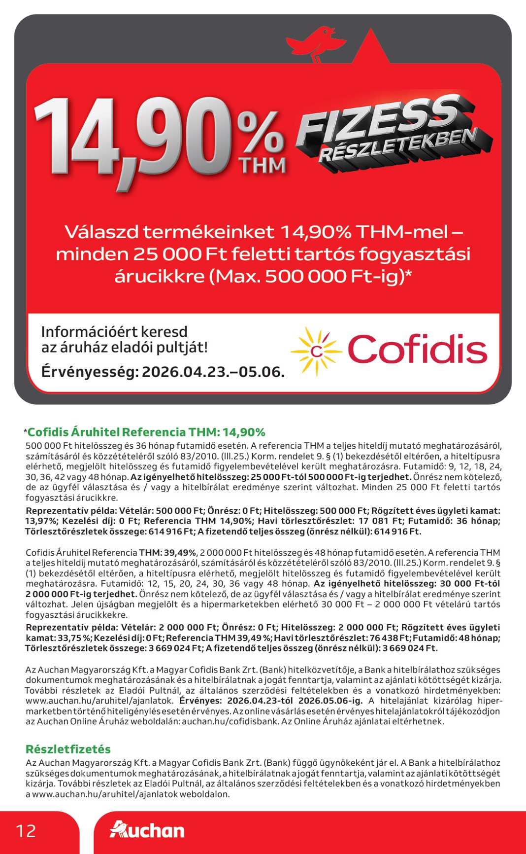 auchan - Aktuális Auchan - Green week ajánlataink szórólap érvényes csütörtöktől 2026.04.23.-től szerdától 2026.05.06.-ig - page: 12