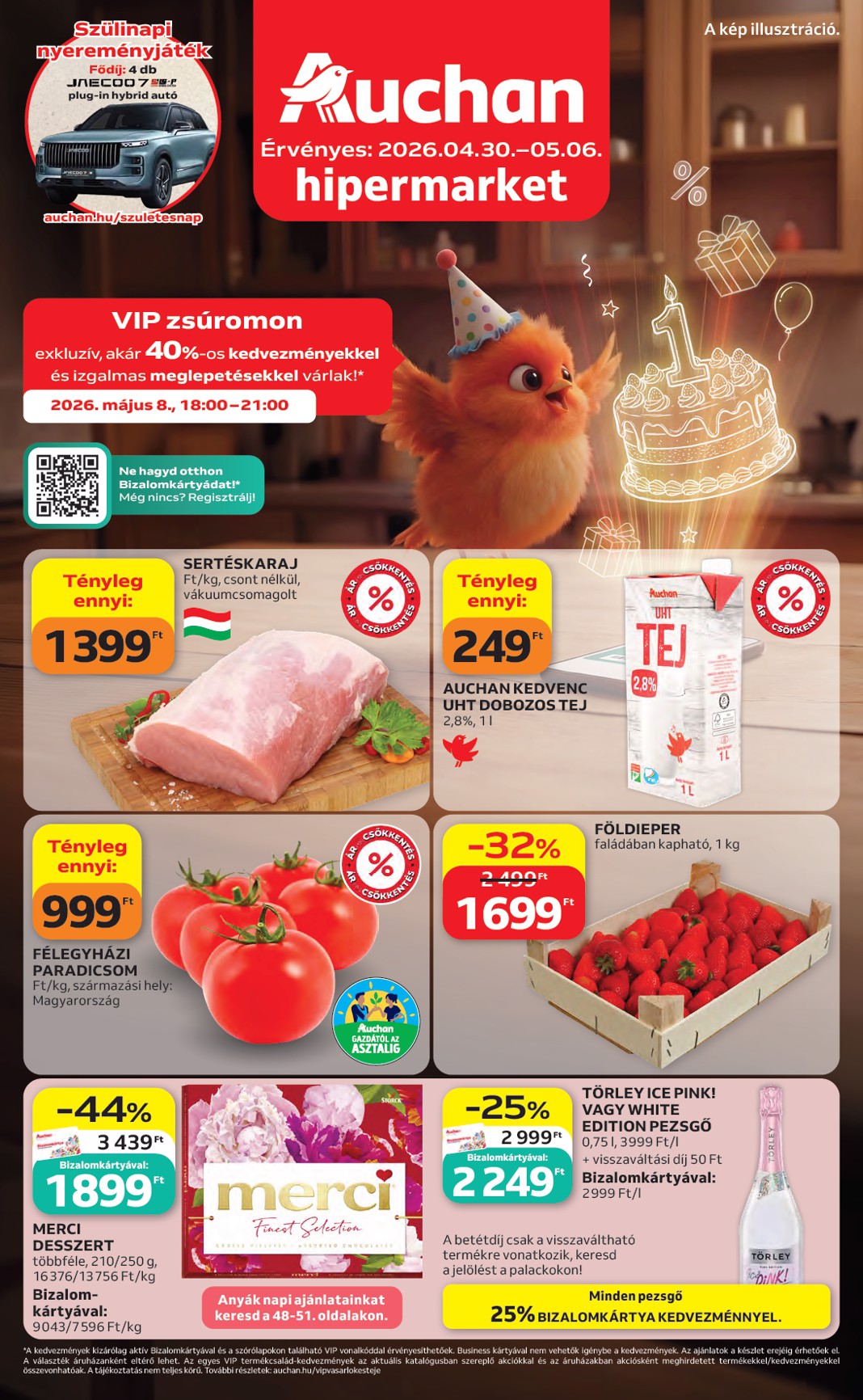 auchan - Aktuális Auchan hipermarket szórólap érvényes csütörtöktől 2026.04.30.-től szerdától 2026.05.06.-ig