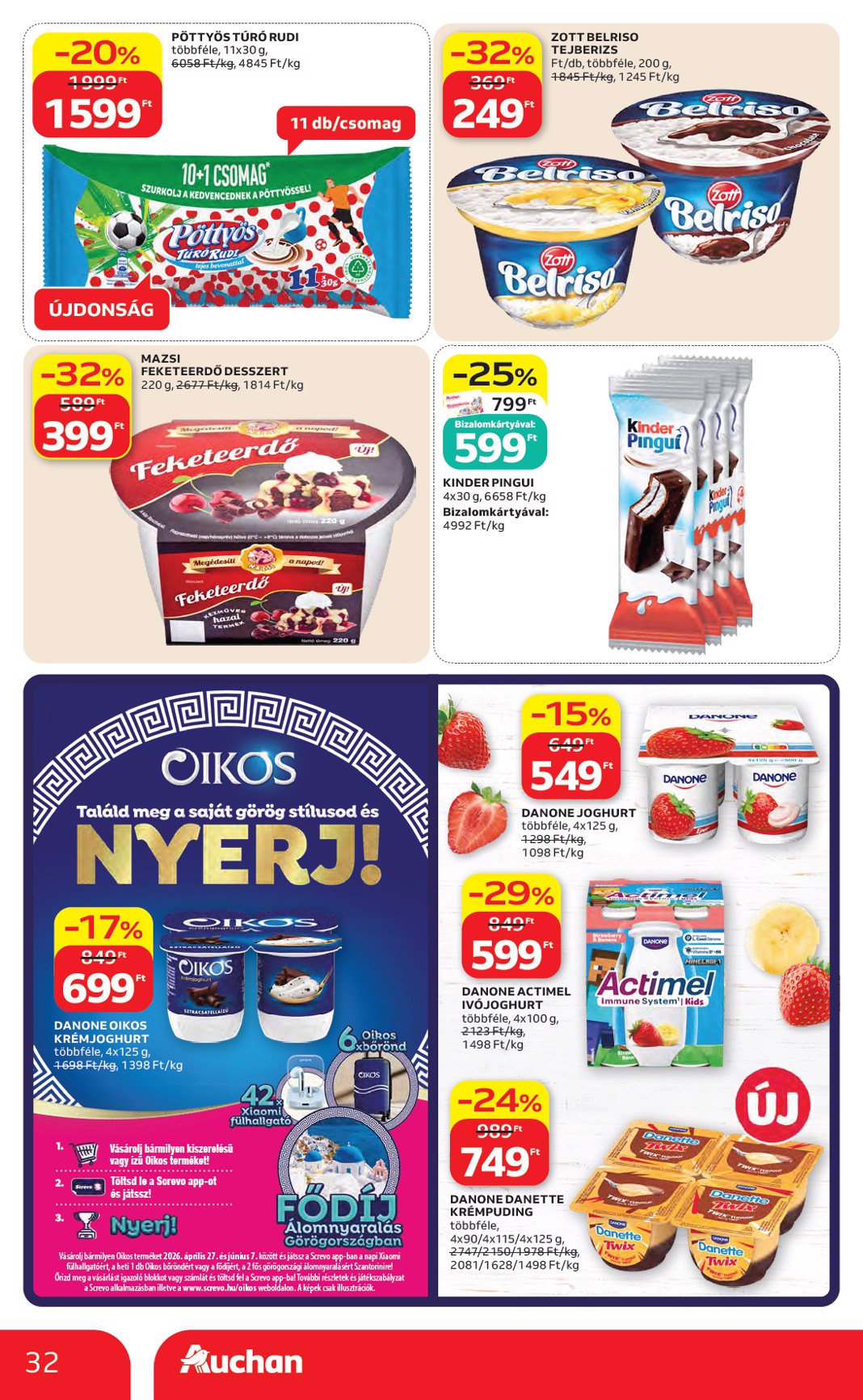 auchan - A jövőbeli Auchan akciós újság csütörtöktől 2026.05.07.-tól szerdától 2026.05.13.-ig érvényes. - page: 32