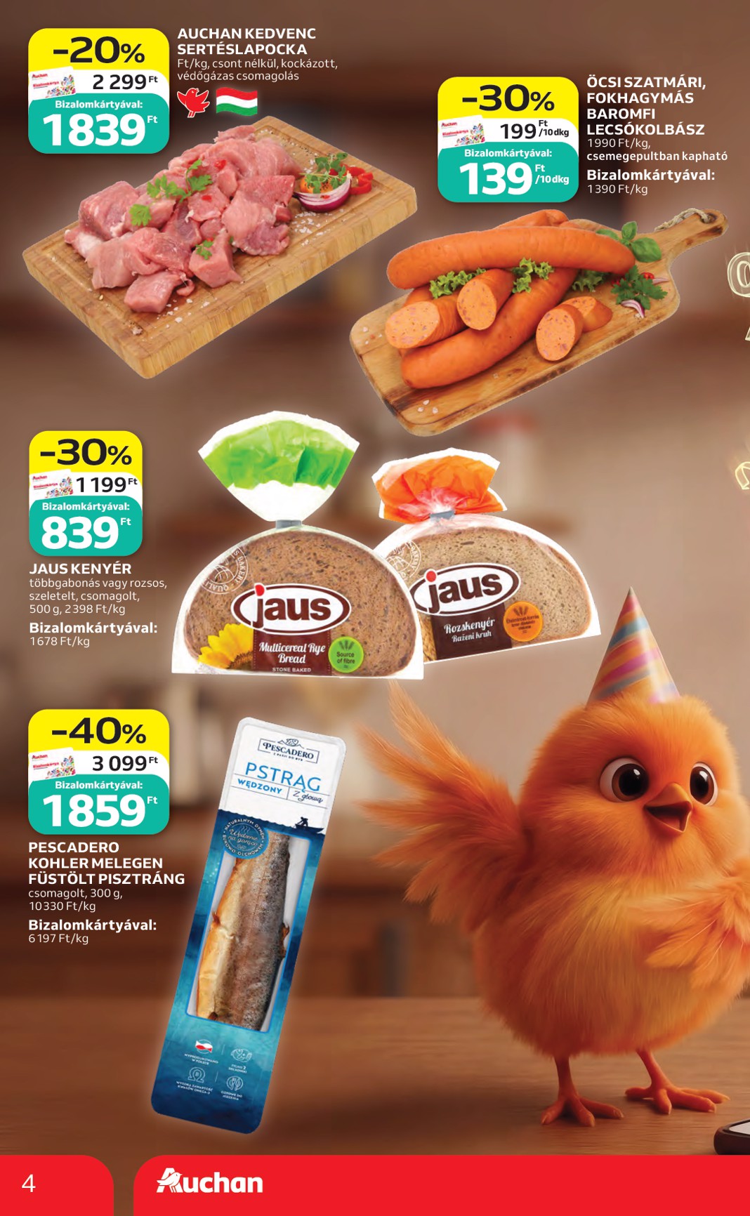 auchan - A jövőbeli Auchan akciós újság csütörtöktől 2026.05.07.-tól szerdától 2026.05.13.-ig érvényes. - page: 4