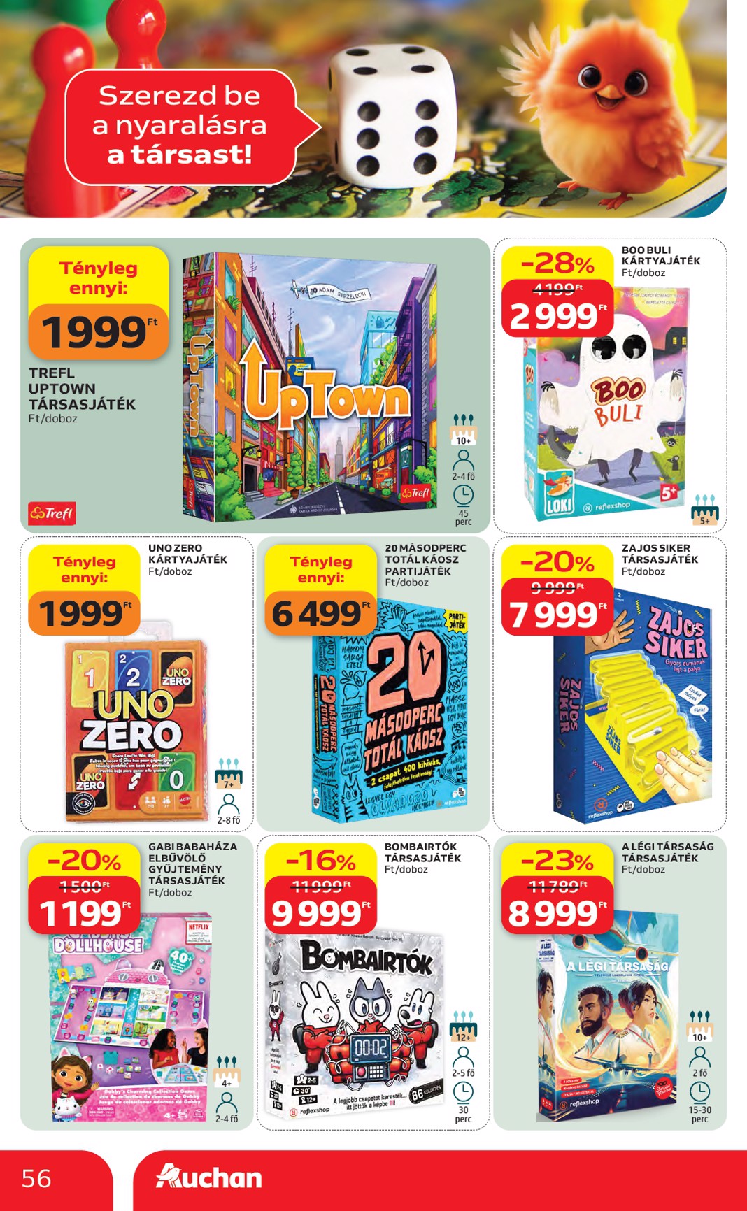 auchan - A jövőbeli Auchan akciós újság csütörtöktől 2026.05.07.-tól szerdától 2026.05.13.-ig érvényes. - page: 56