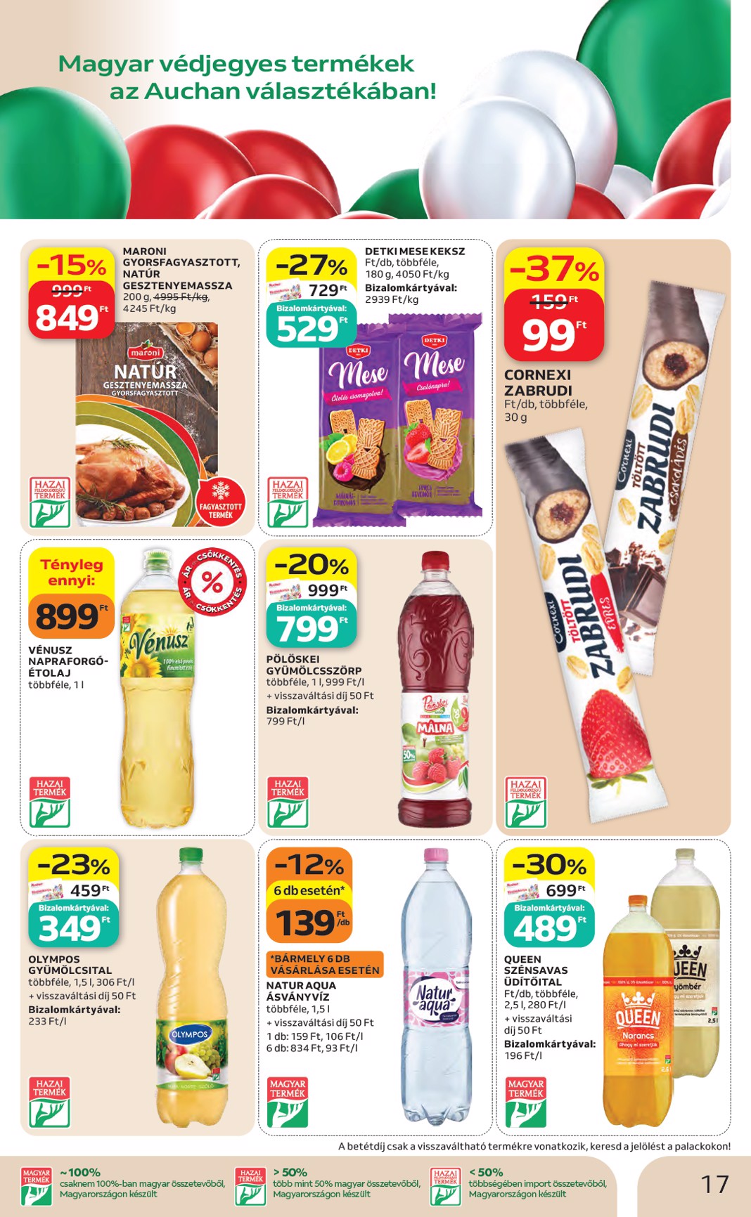 auchan - A jövőbeli Auchan akciós újság csütörtöktől 2026.05.07.-tól szerdától 2026.05.13.-ig érvényes. - page: 17